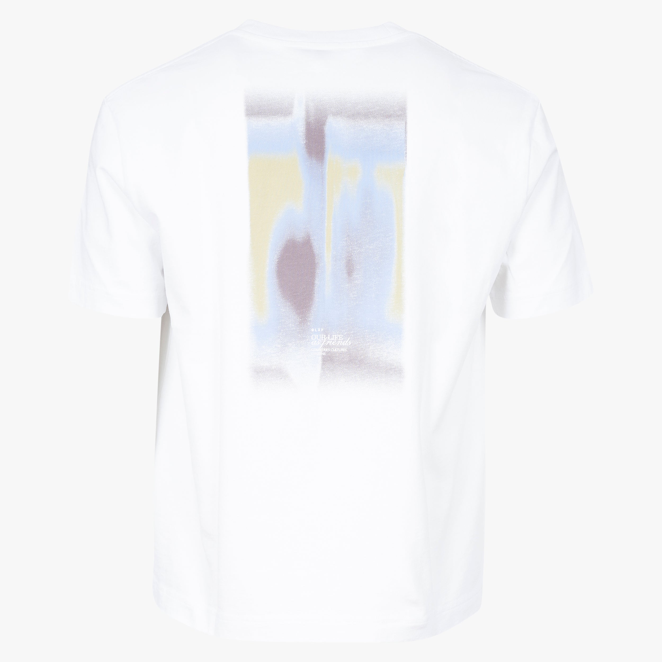 Olaf T-Shirt Backprint Wit | Brushstroke Graphic