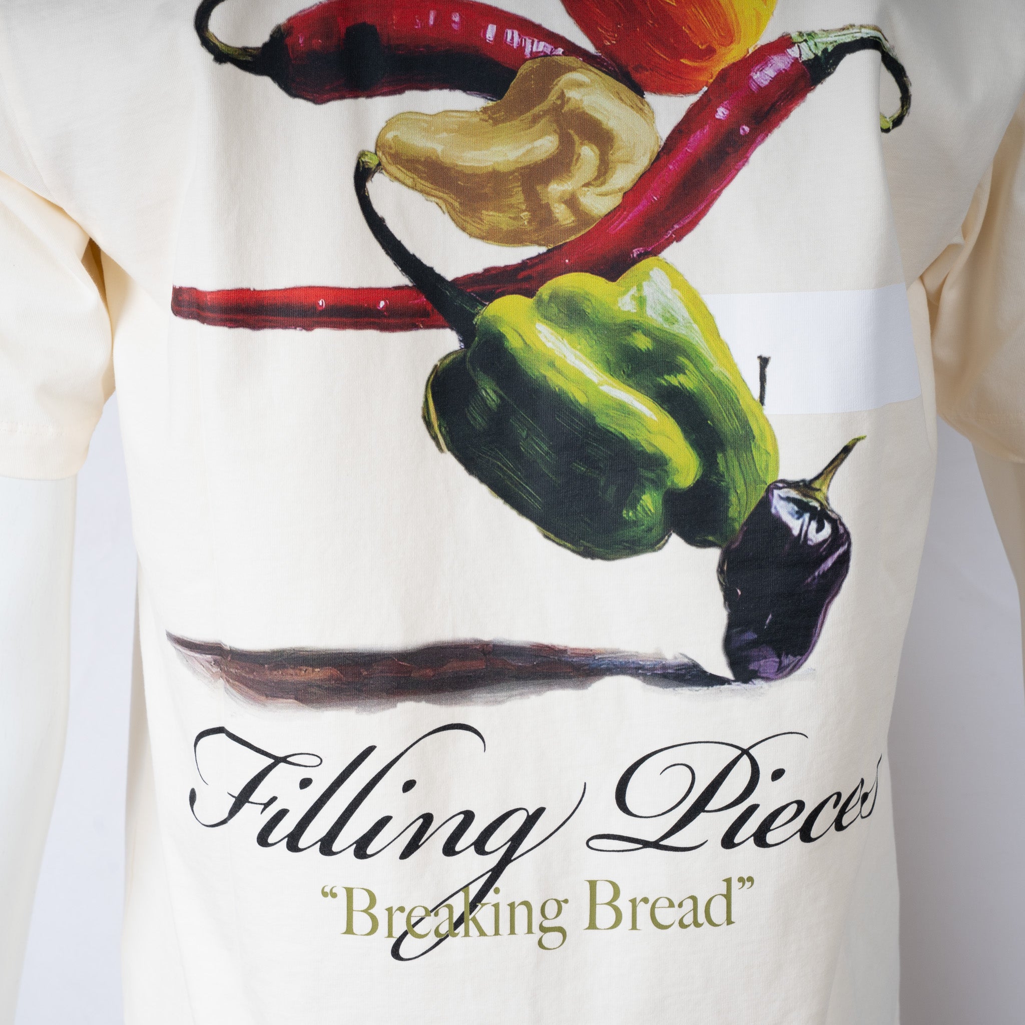 Filling Pieces T-Shirt Backprint Crème | Pepper