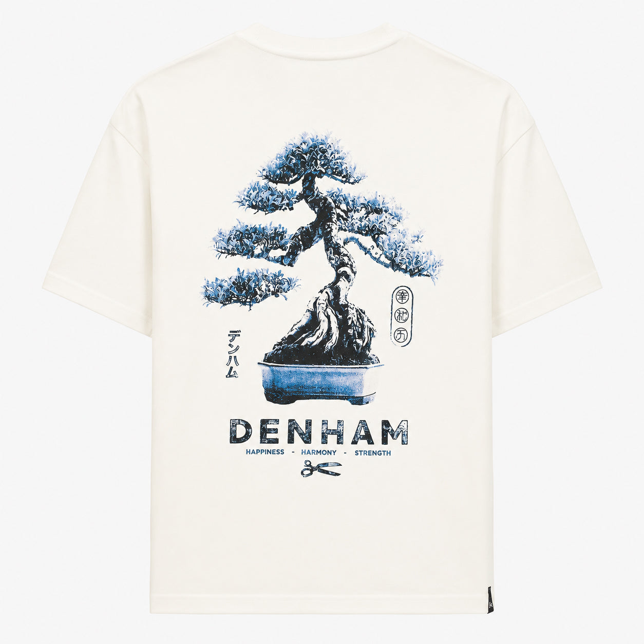 Denham T-Shirt Backprint Wit | Roots Tee