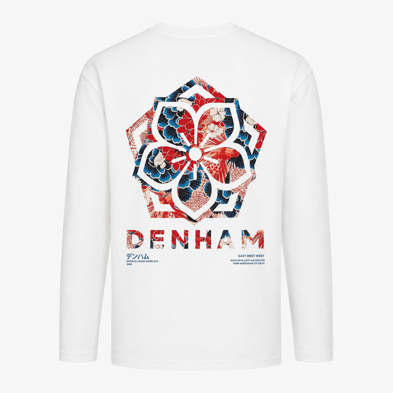 Denham Longsleeve Wit | Tsubaki Tee