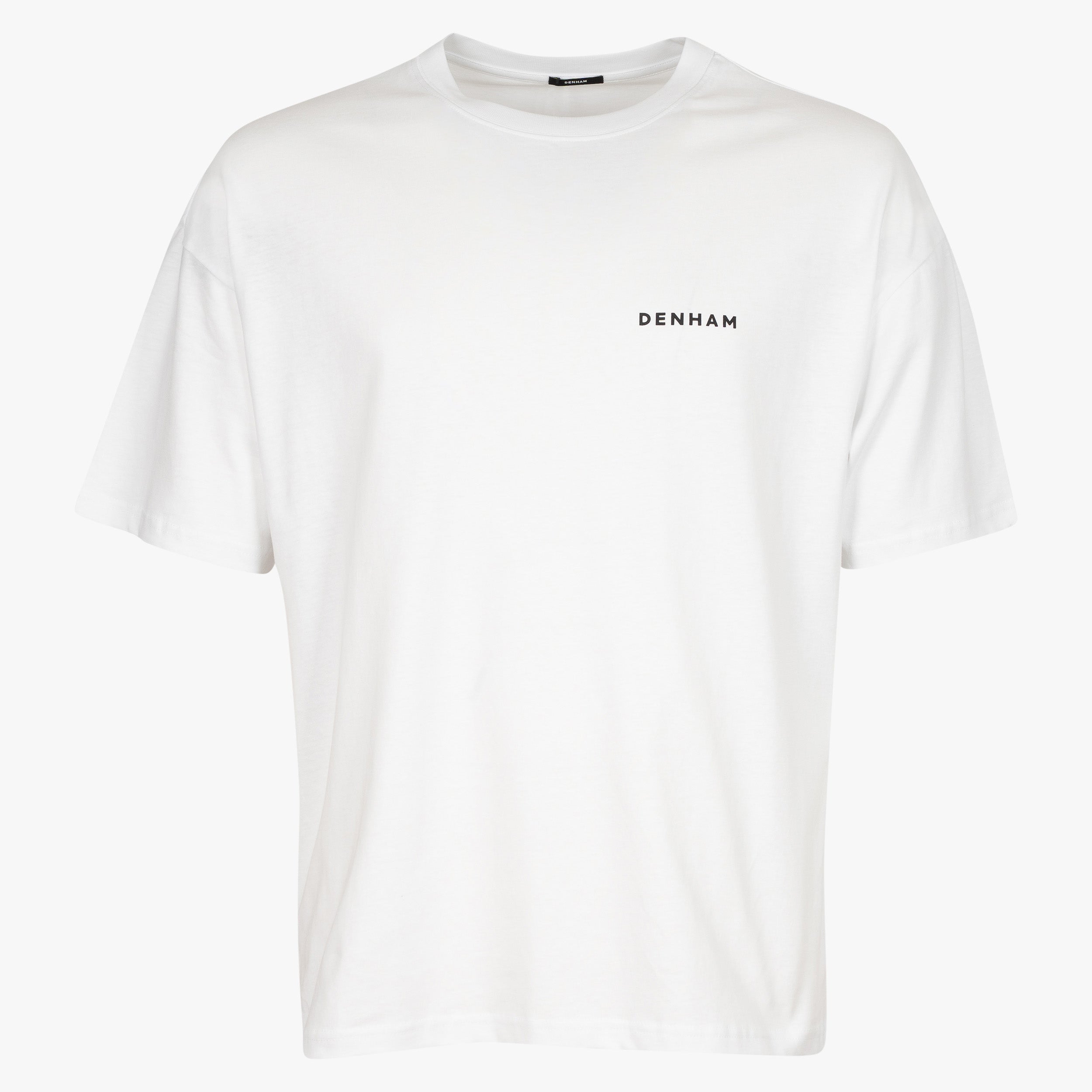 Denham T-Shirt Backprint Wit | Flowy Graphic Tee