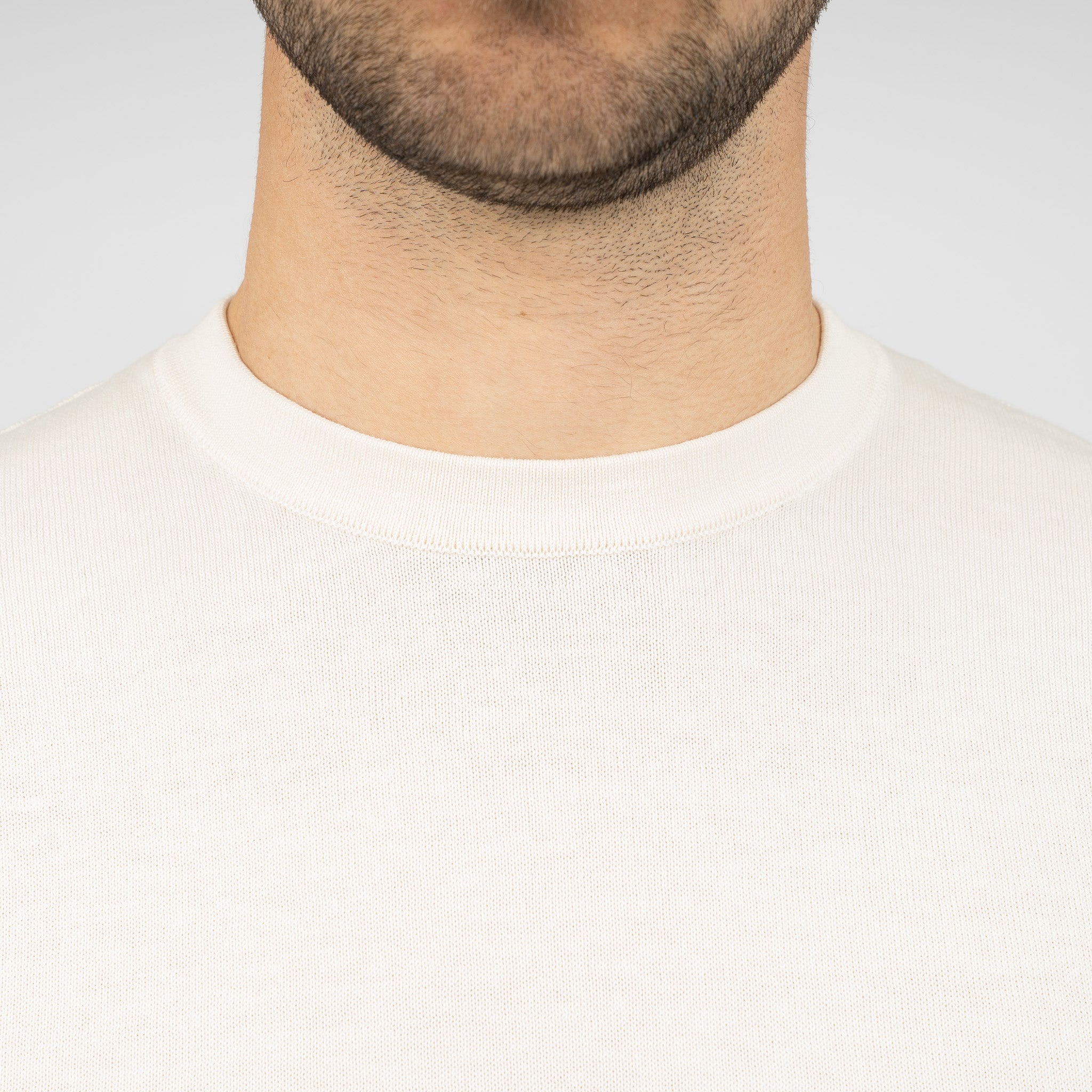 SEVEN DIALS Gebreid T-Shirt Creme | Faun