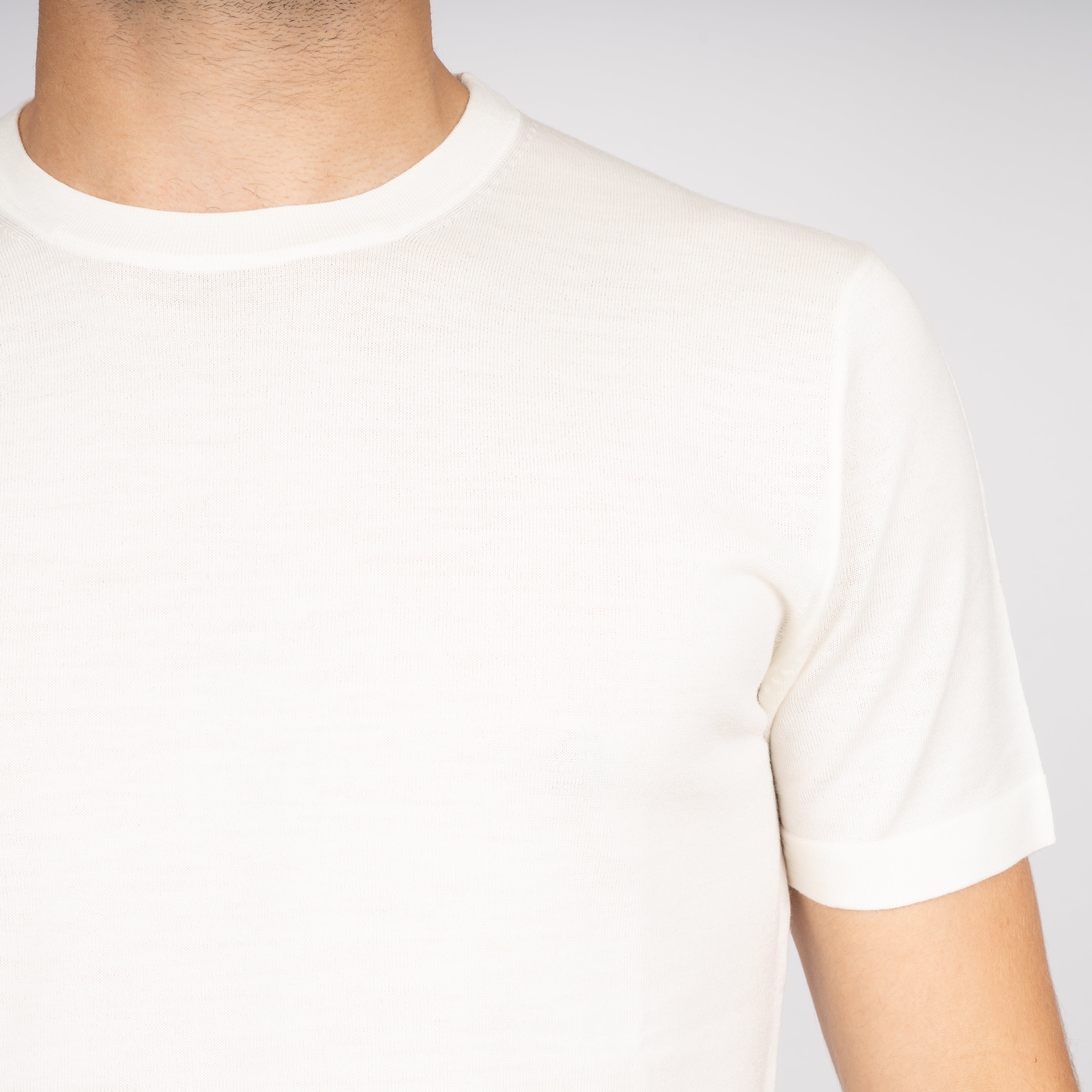 SEVEN DIALS Gebreid T-Shirt Off-White | Bain
