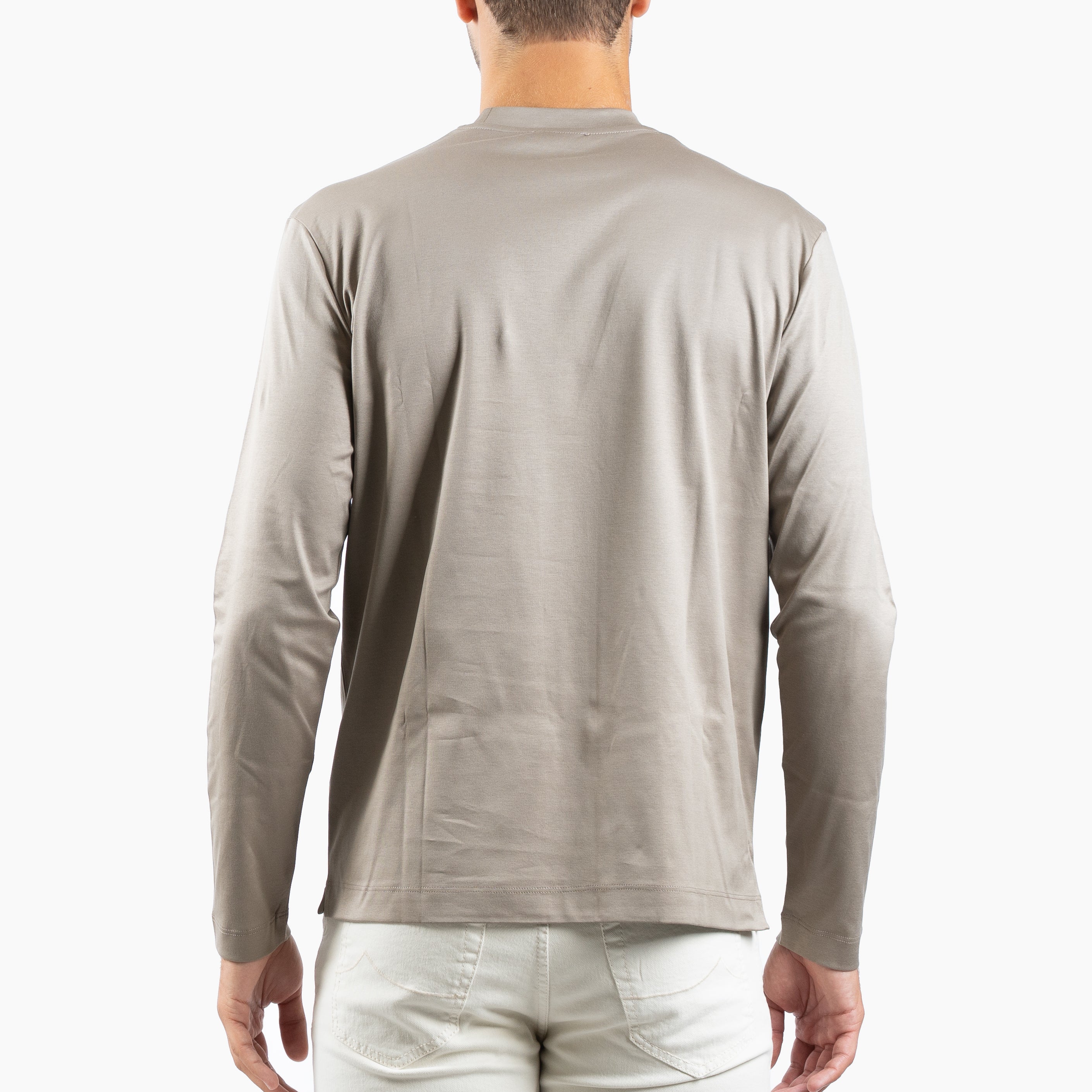 Valenza Longsleeve T-Shirt Beige | Interlock Supima T-Shirt L/S