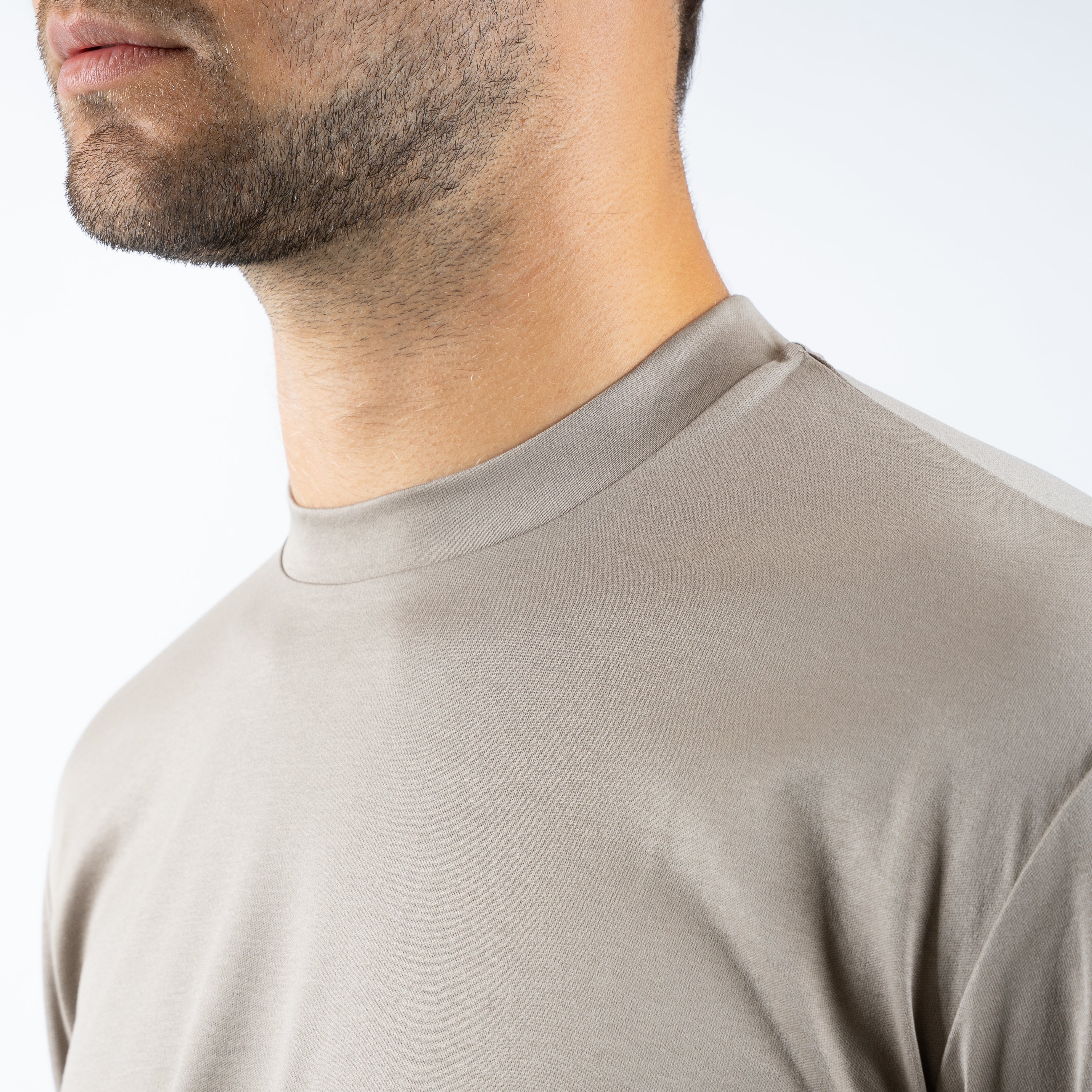 Valenza Longsleeve T-Shirt Beige | Interlock Supima T-Shirt L/S