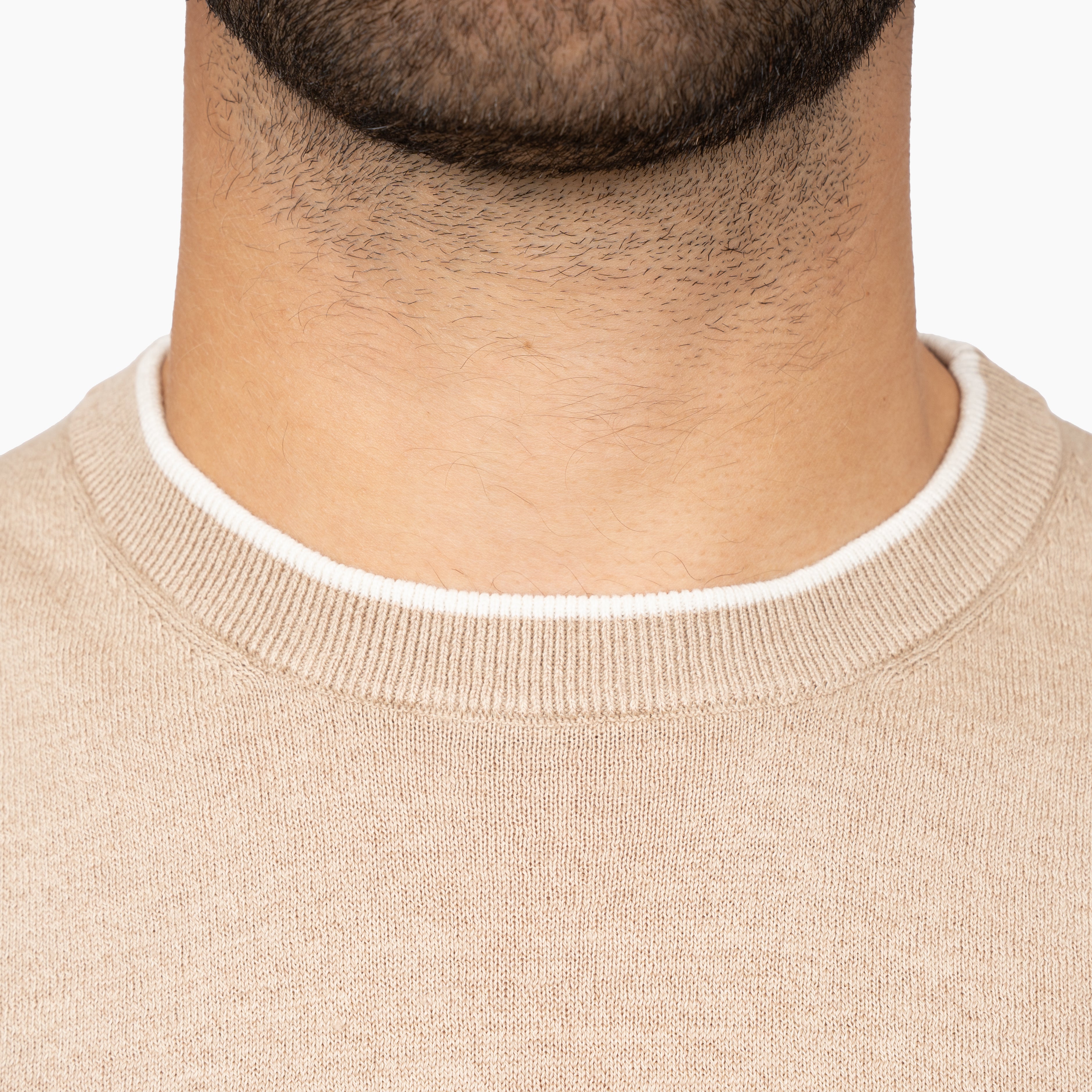 SEVEN DIALS Gebreid T-Shirt Zand | Bennet