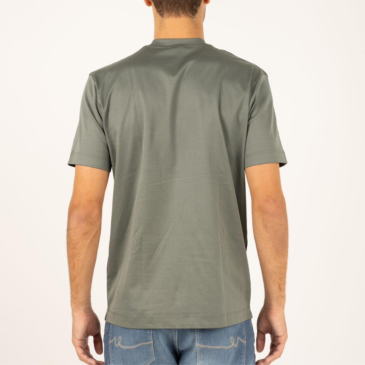 Valenza T-Shirt Olijfgroen | Interlock Supima Cotton