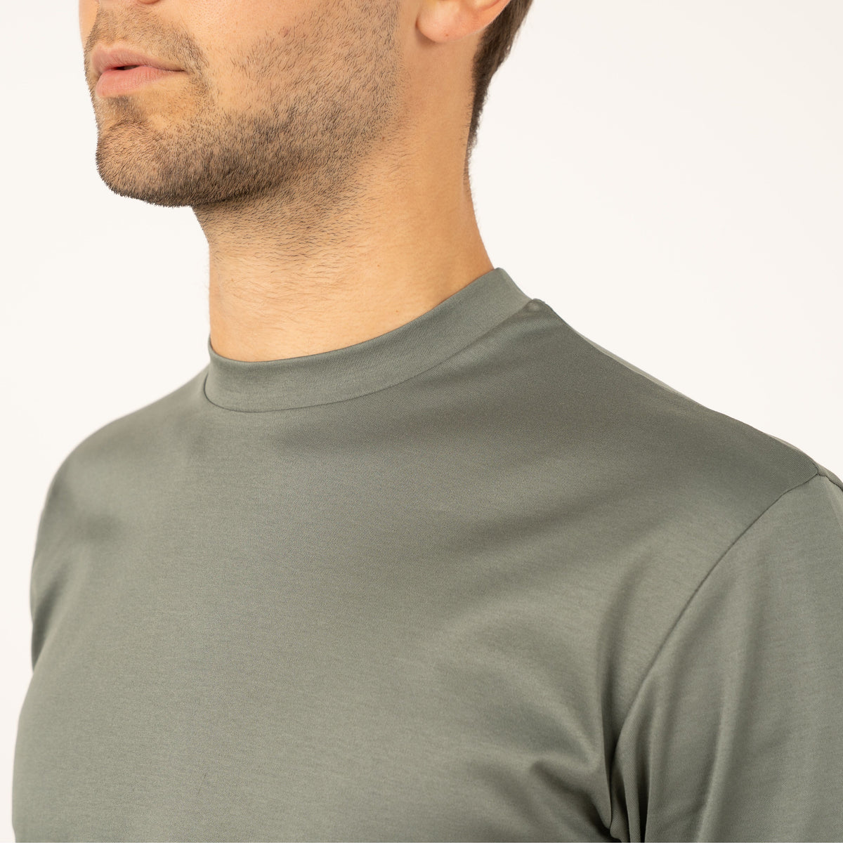 Valenza T-Shirt Olijfgroen | Interlock Supima Cotton