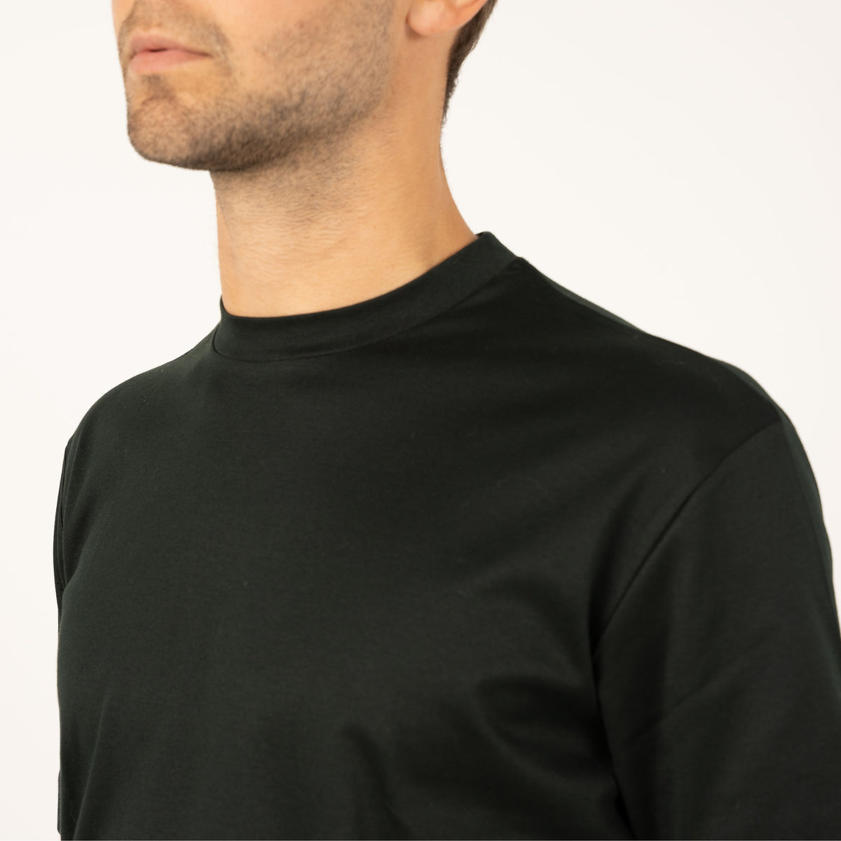 Valenza T-Shirt Donkergroen | Interlock Supima Cotton