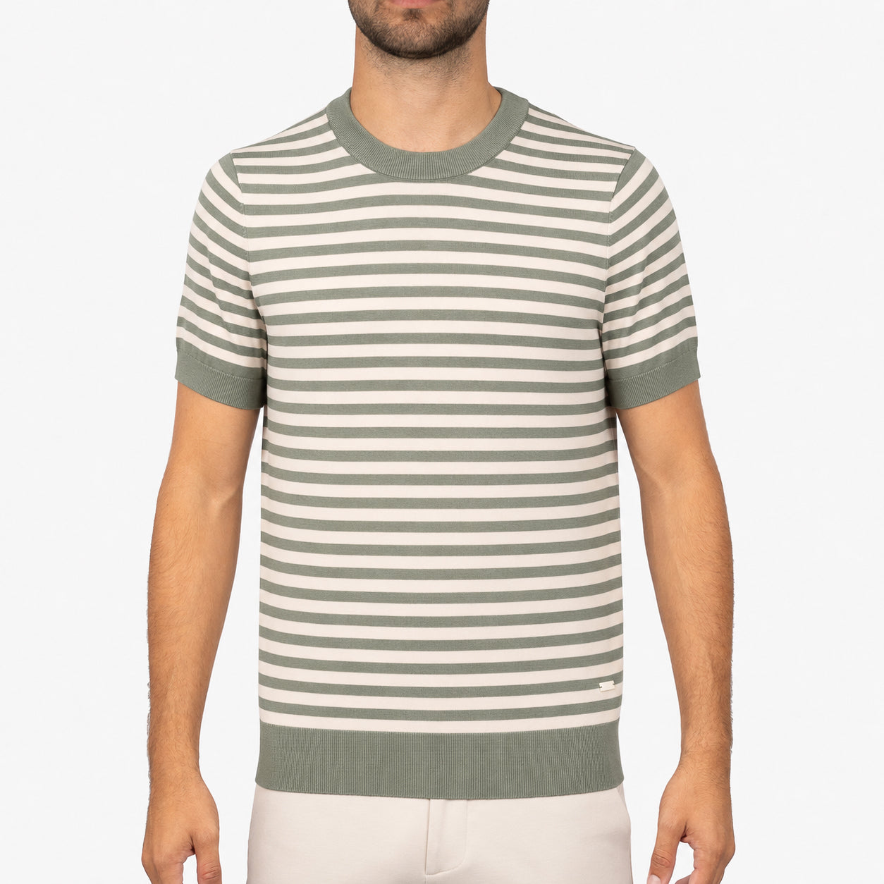 SEVEN DIALS Gebreid T-Shirt Groen | Farsan