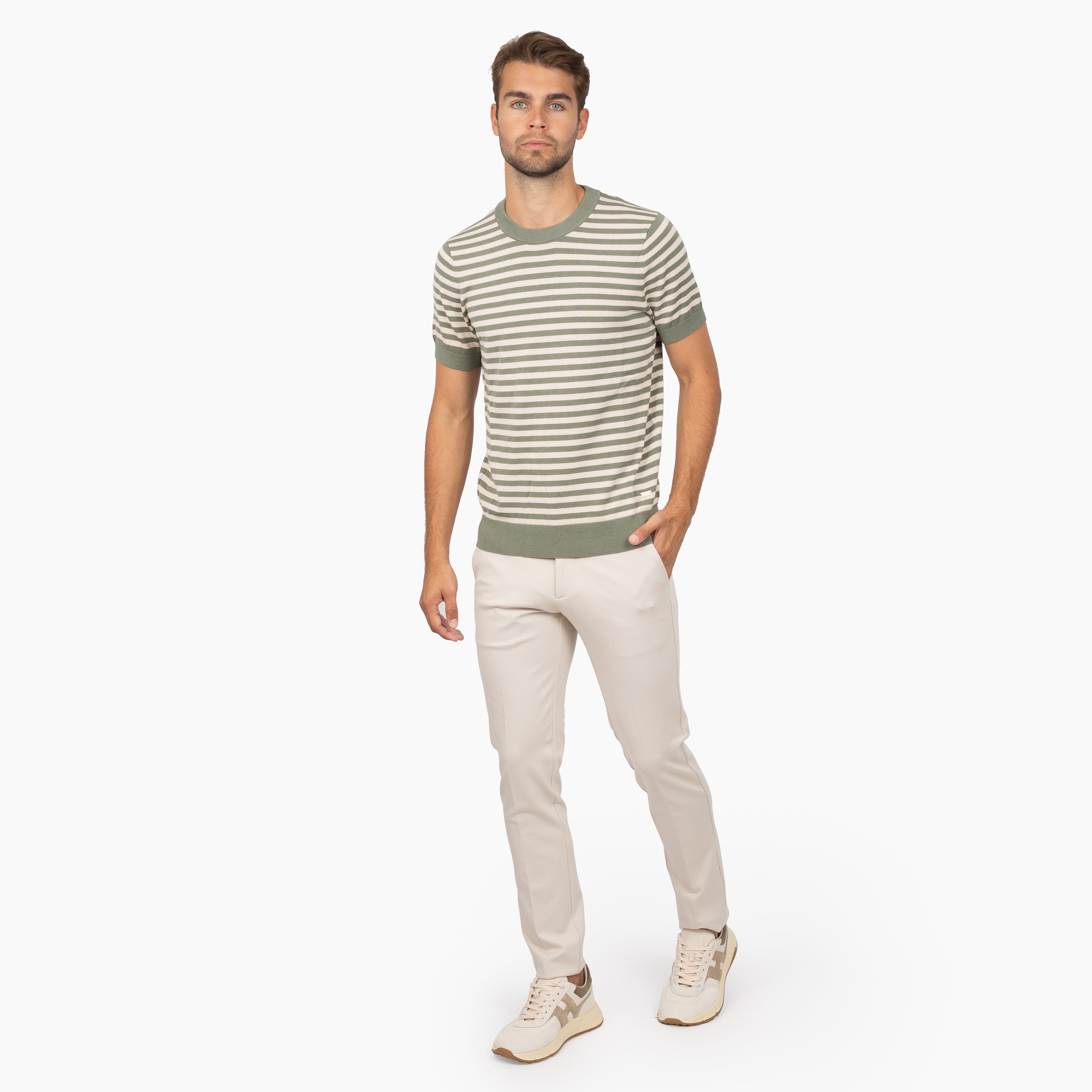 SEVEN DIALS Gebreid T-Shirt Groen | Farsan