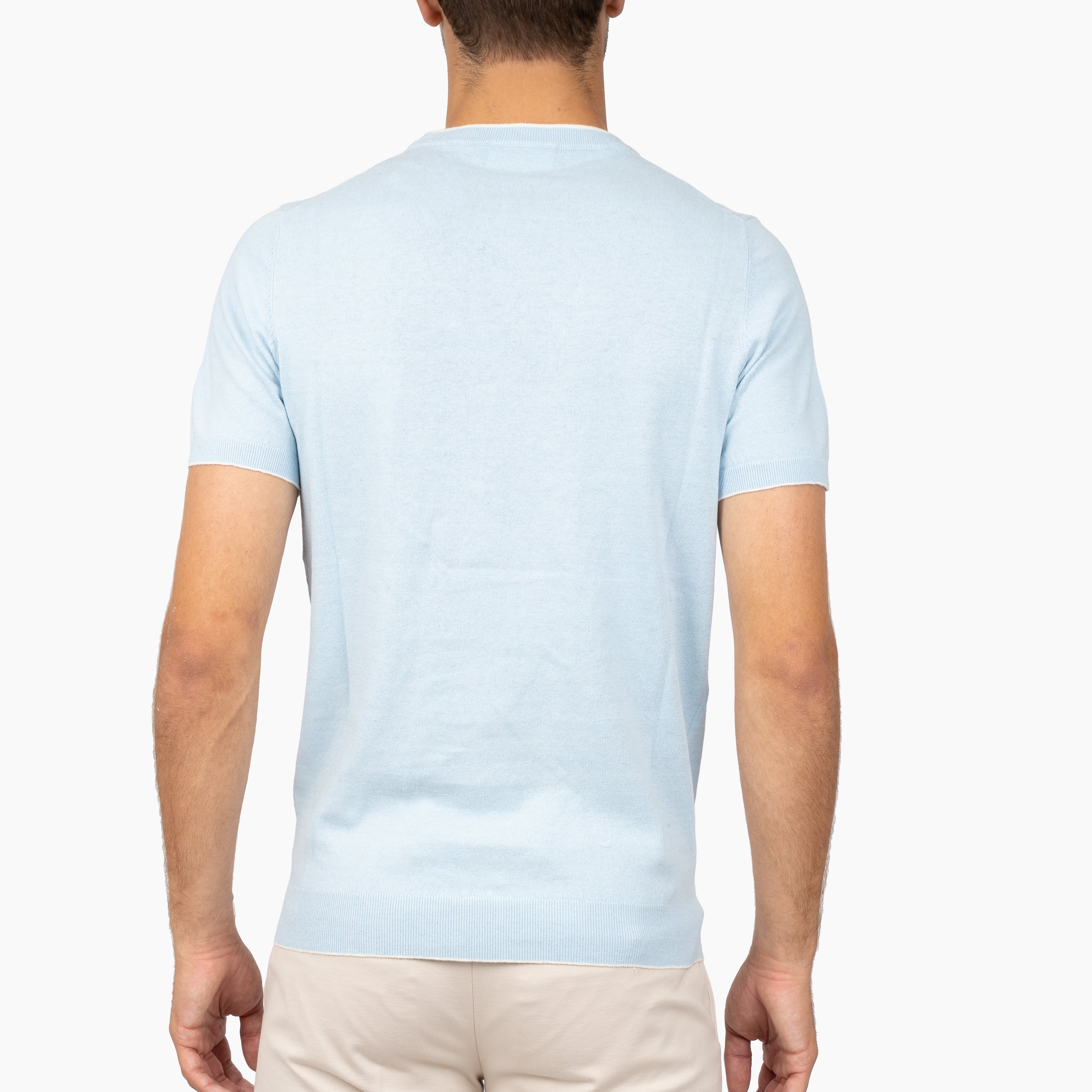 SEVEN DIALS Gebreid T-Shirt Lichtblauw | Bennet