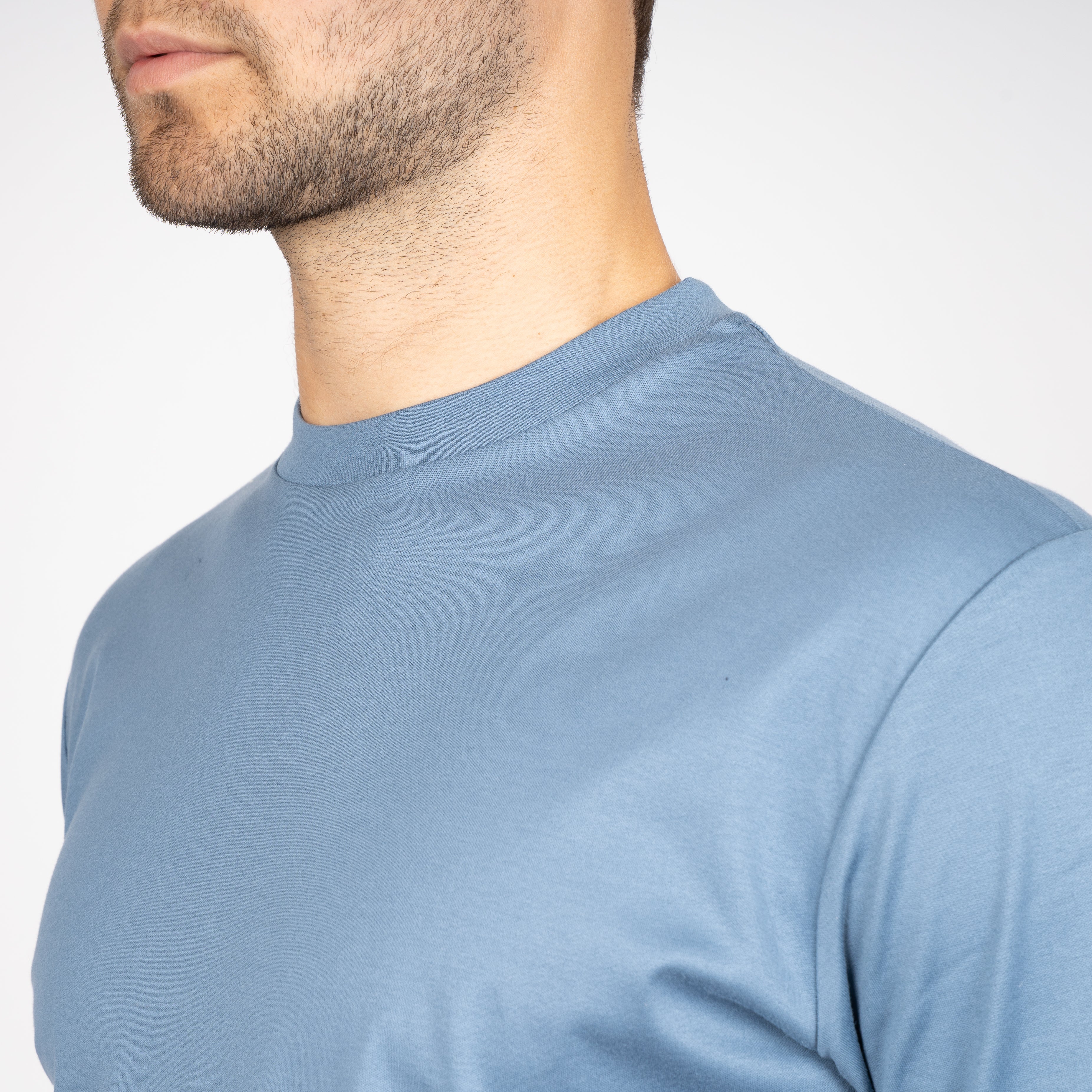 Valenza T-Shirt Staalblauw | Interlock Supima Cotton