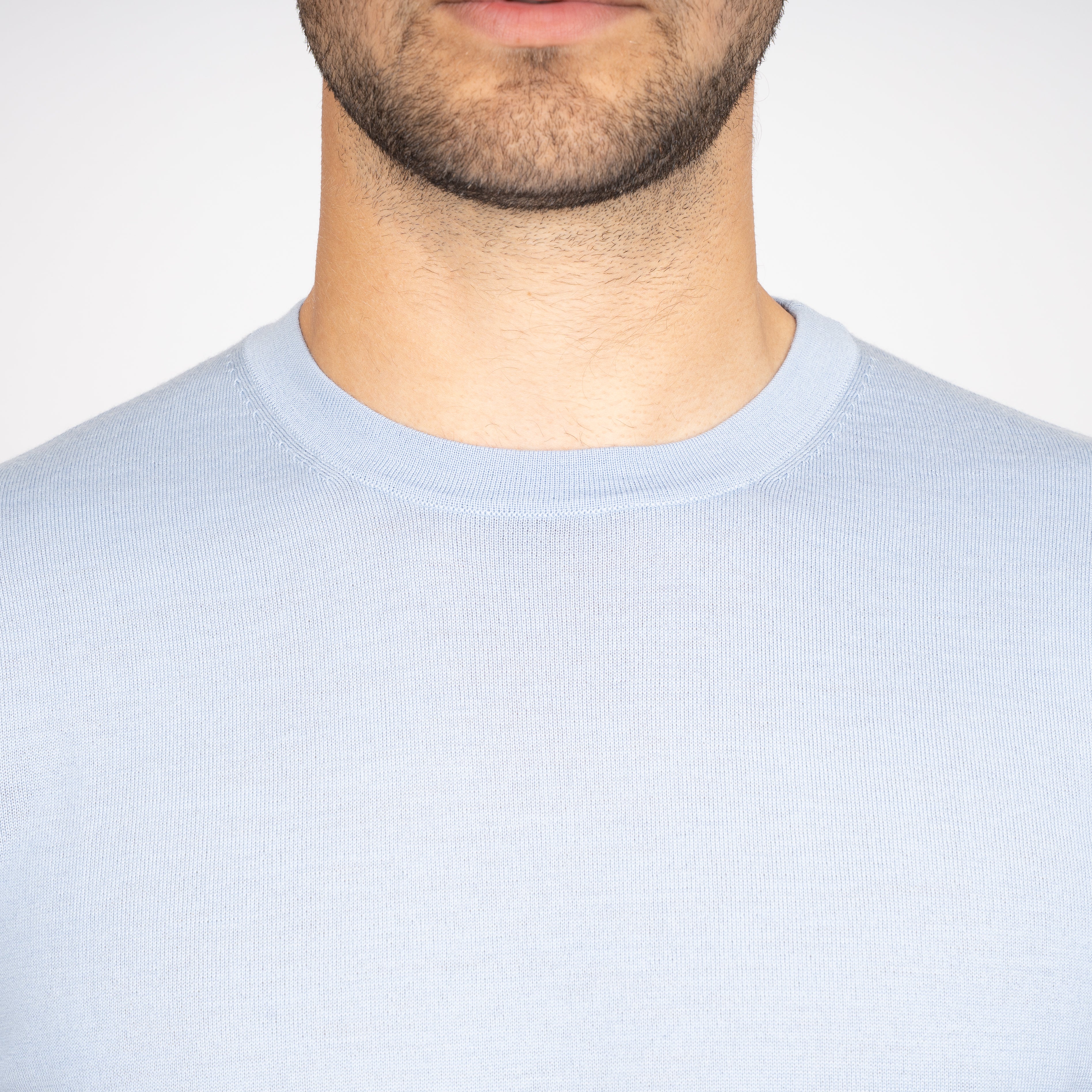 SEVEN DIALS Gebreid T-Shirt Lichtblauw | Bain