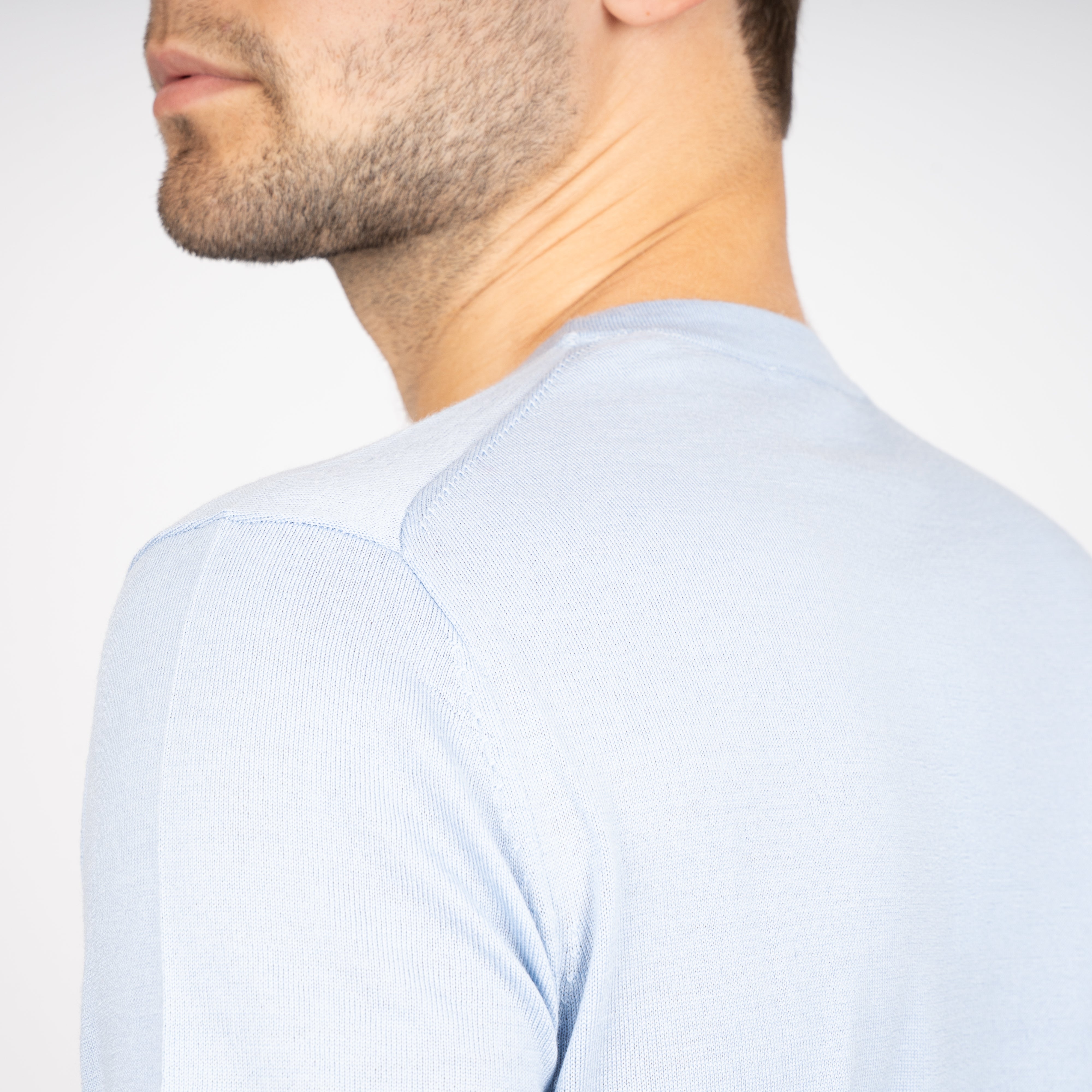 SEVEN DIALS Gebreid T-Shirt Lichtblauw | Bain
