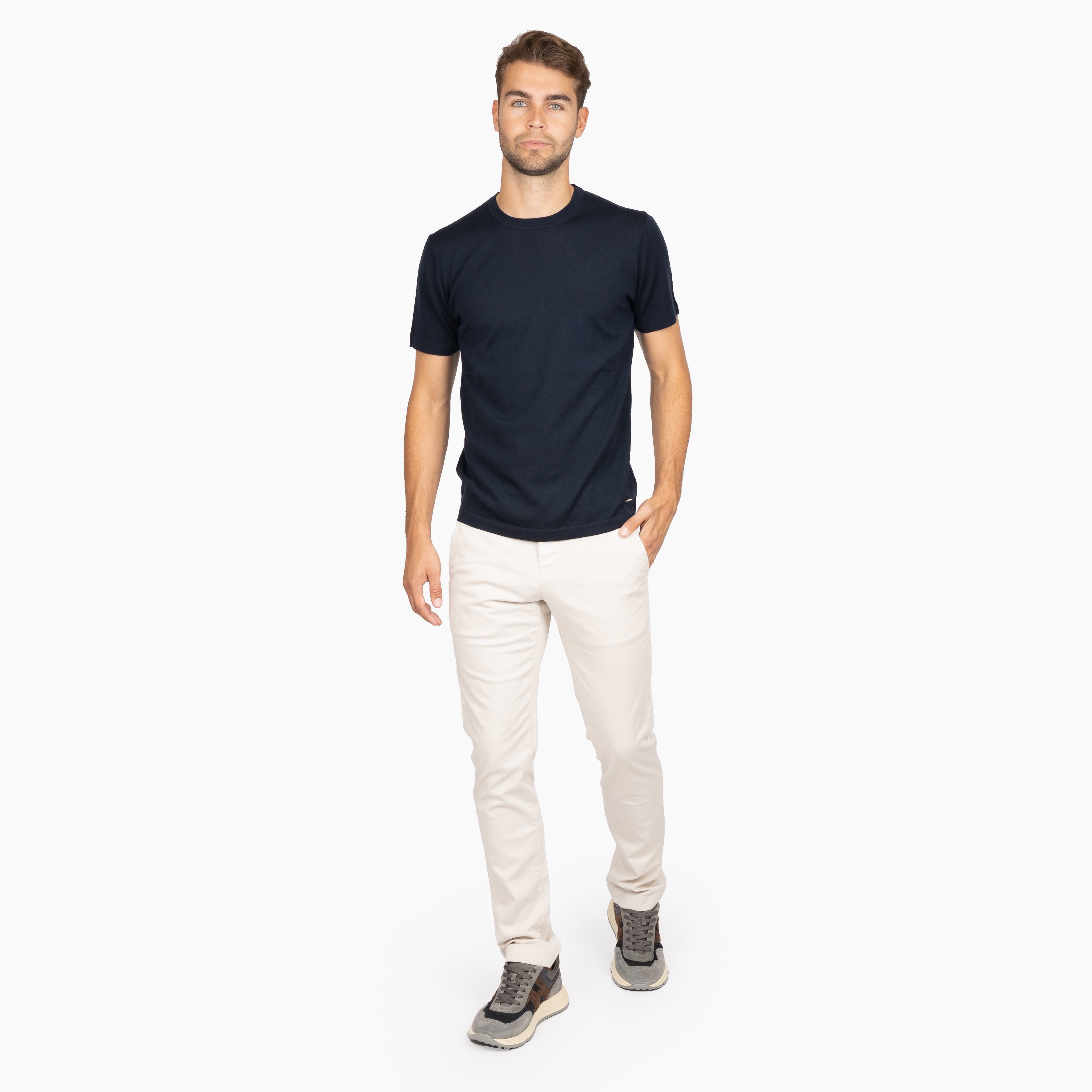 SEVEN DIALS Gebreid T-Shirt Blauw | Bain