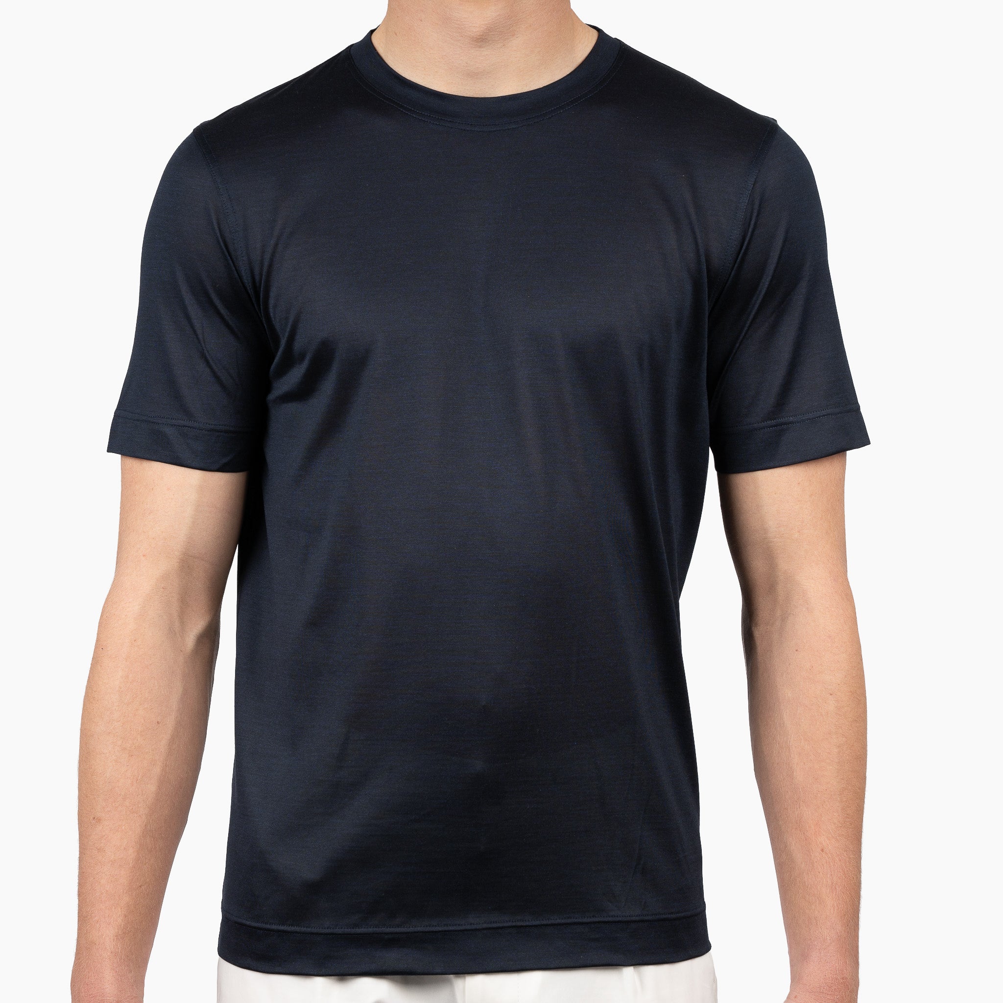 Gran Sasso T-shirt Zijde Blauw | Seta