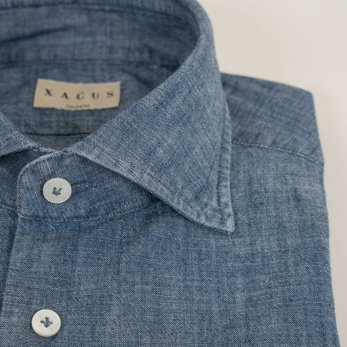 Xacus Denim Overhemd Blauw | Tailor Fit
