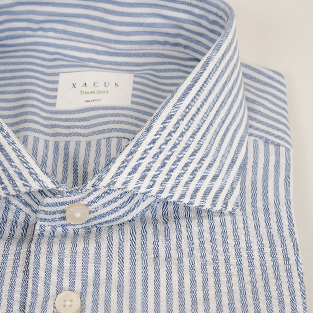 Xacus Overhemd Blauw Gestreept | Tailor Fit