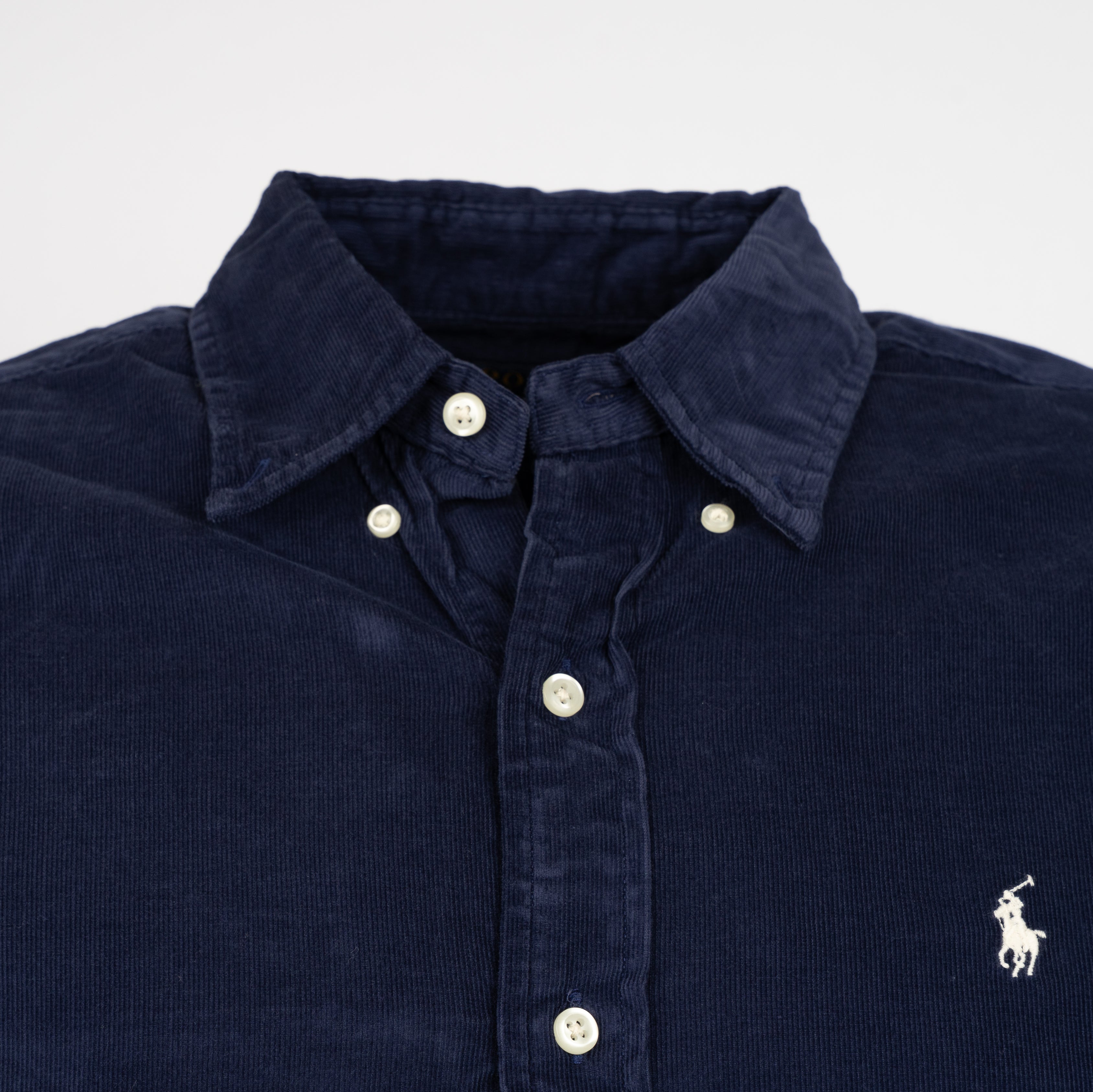 Ralph Lauren Corduroy Overhemd Blauw | Custom Fit