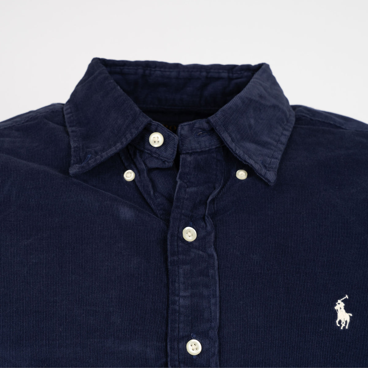 Ralph Lauren Corduroy Overhemd Blauw | Custom Fit