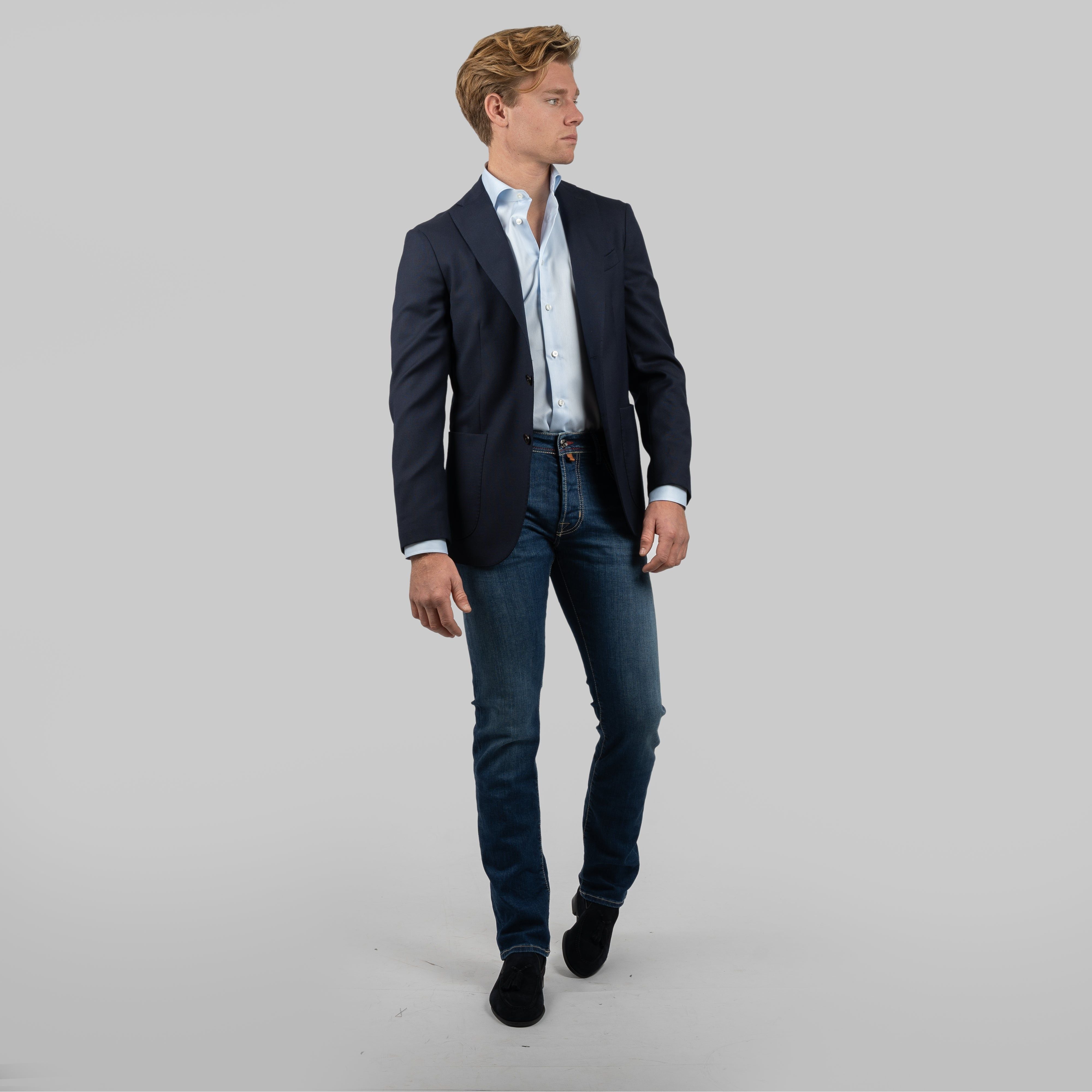 Xacus Overhemd Lichtblauw | Travel Shirt