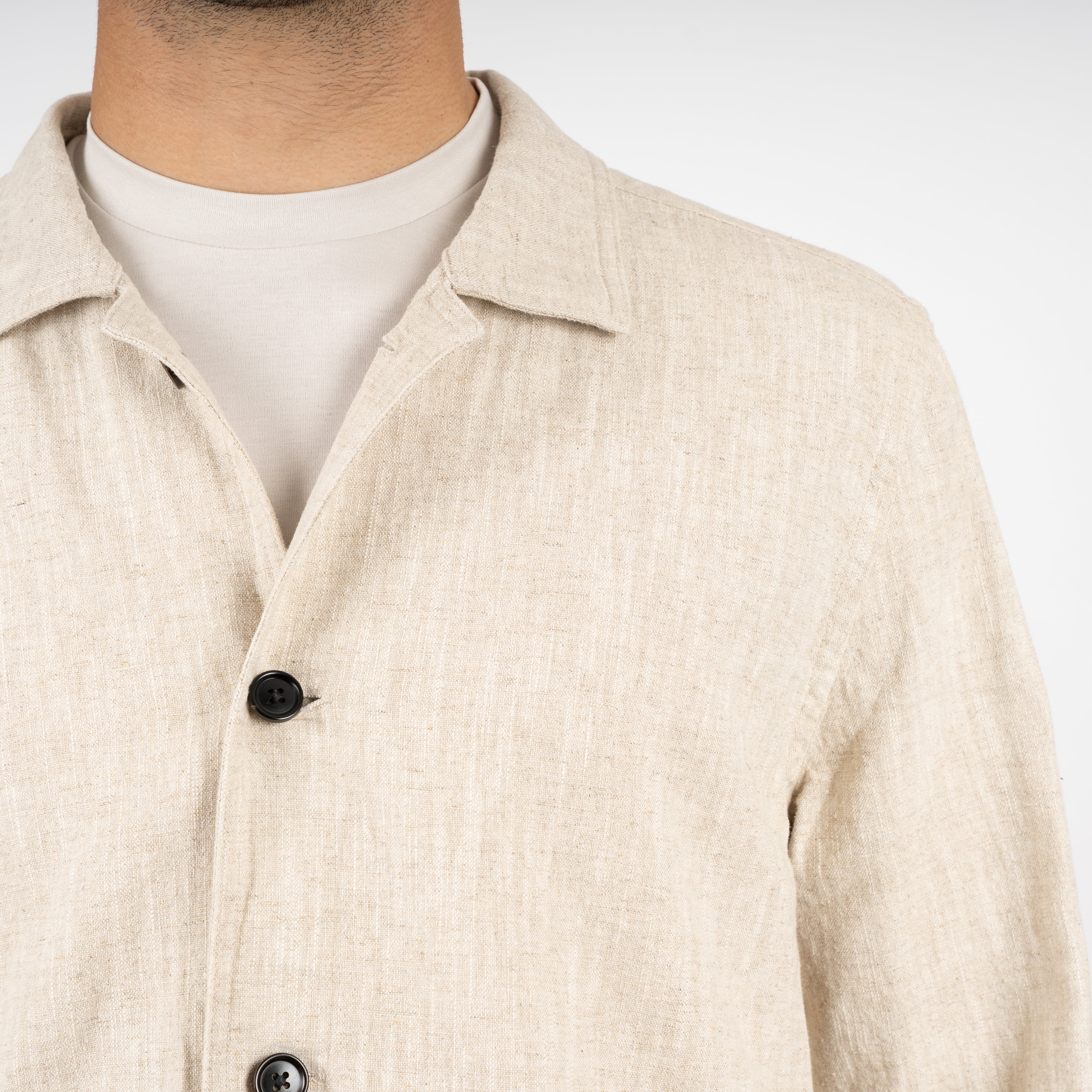 Profuomo Overshirt Beige | Linnen