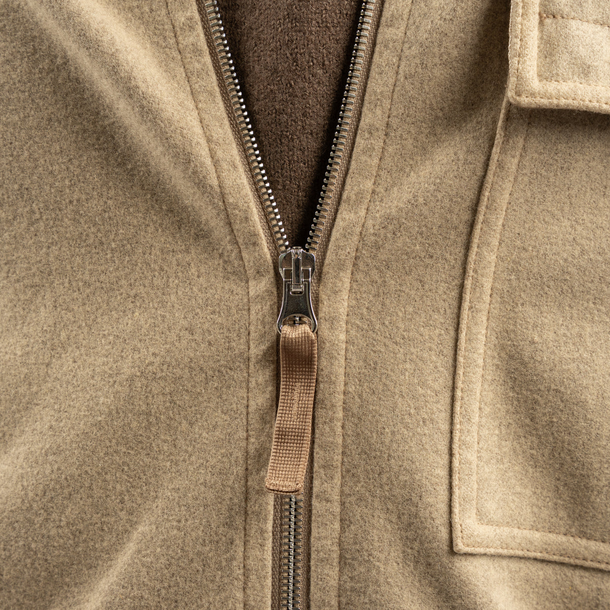 Stone Island Flannel Overshirt Beige | Wool Nylon Flannel-TC