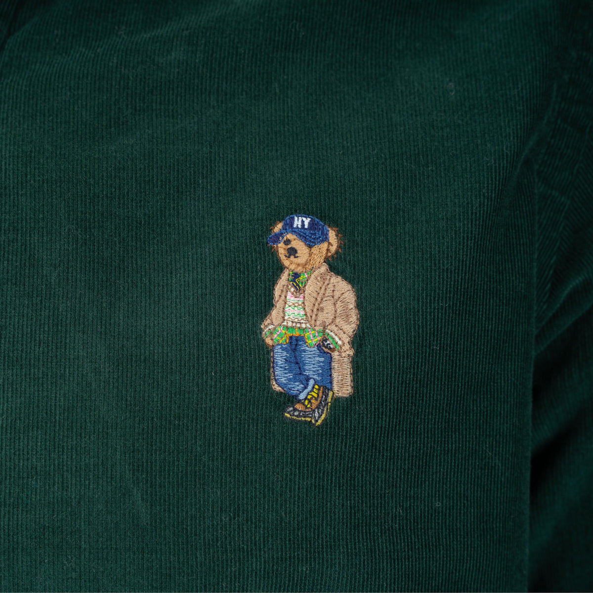 Ralph Lauren Overhemd Velvet Corduroy Groen | Polo Bear