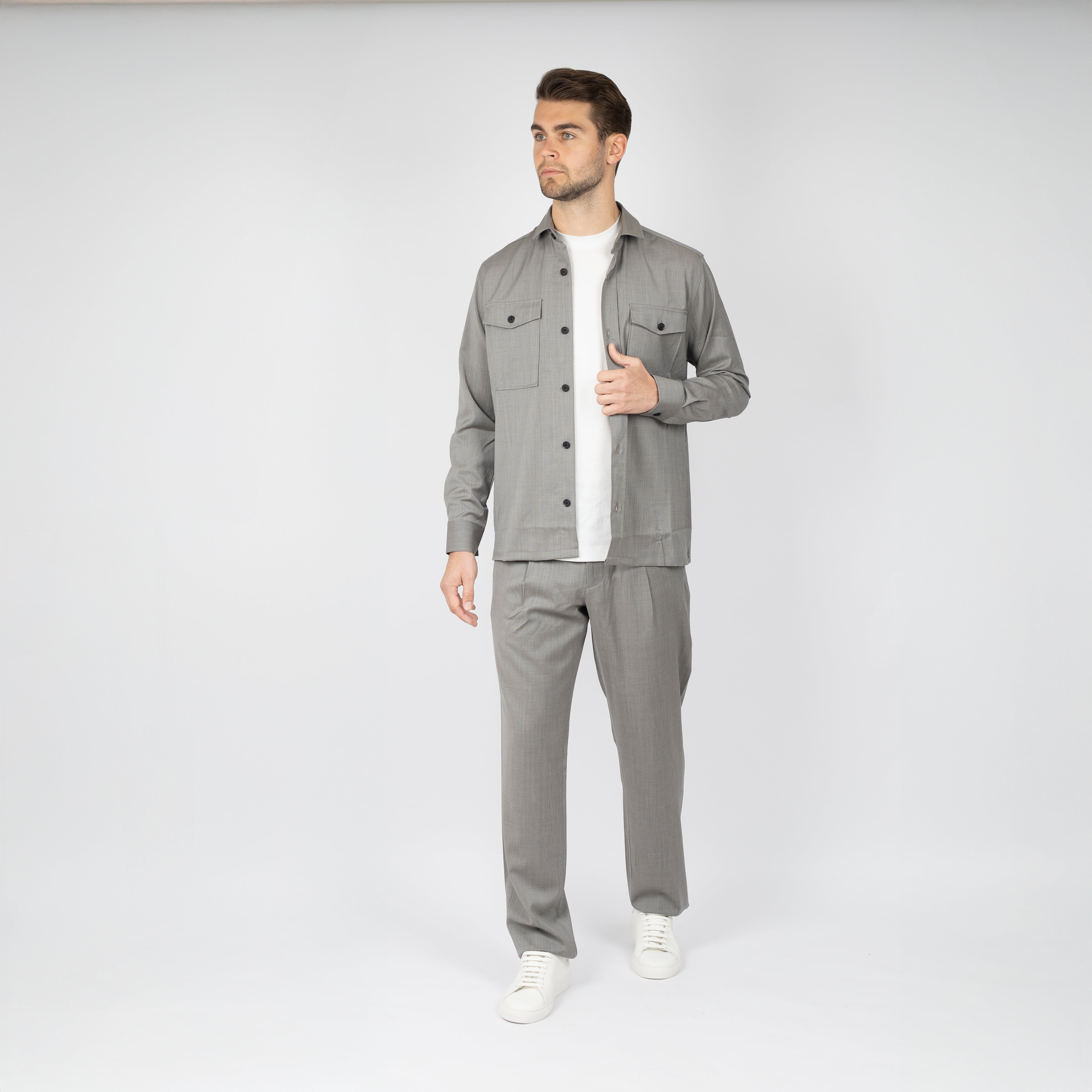Genti Overshirt Beige | Marzotto B-Dynamic