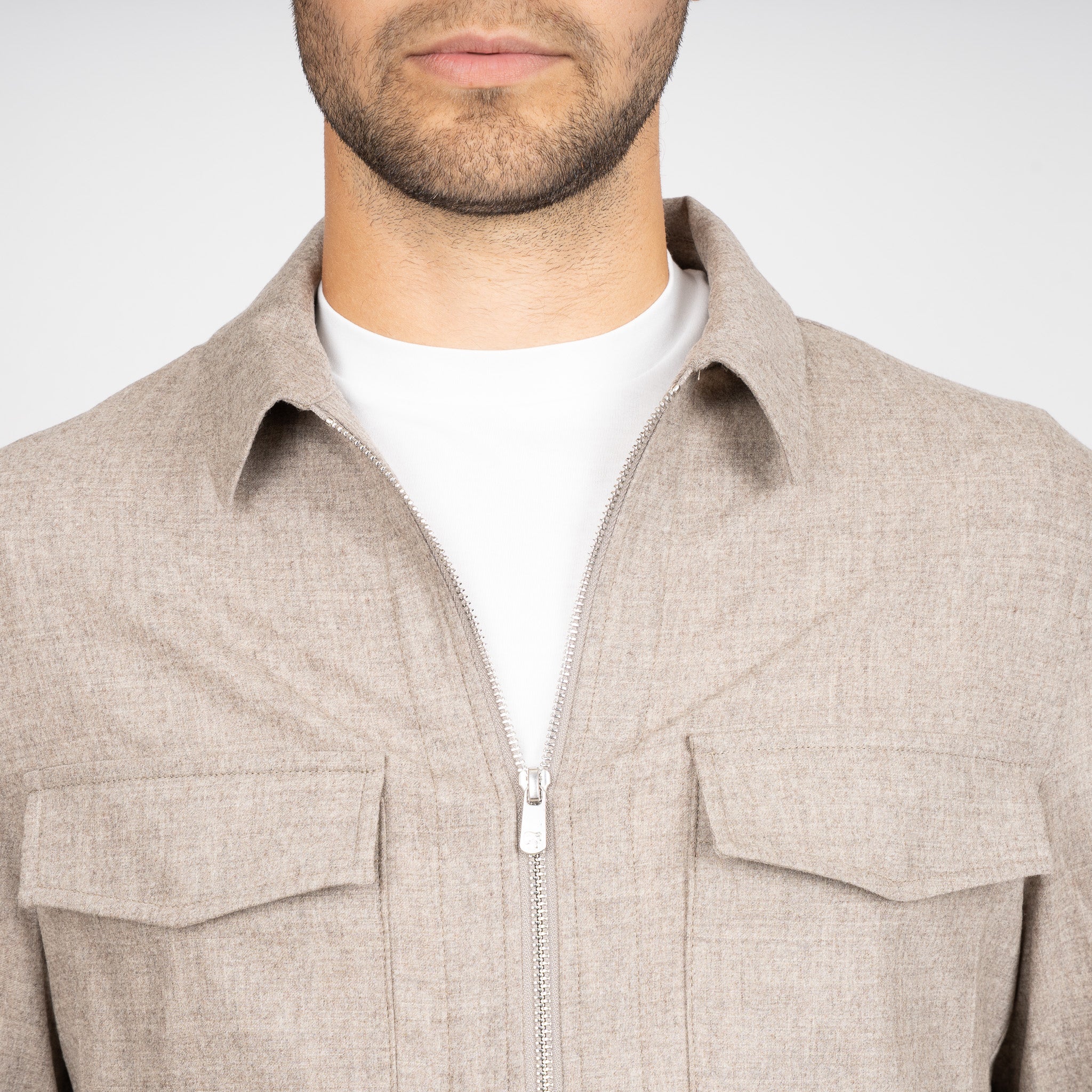 Marco Pescarolo Overshirt Beige | Urus
