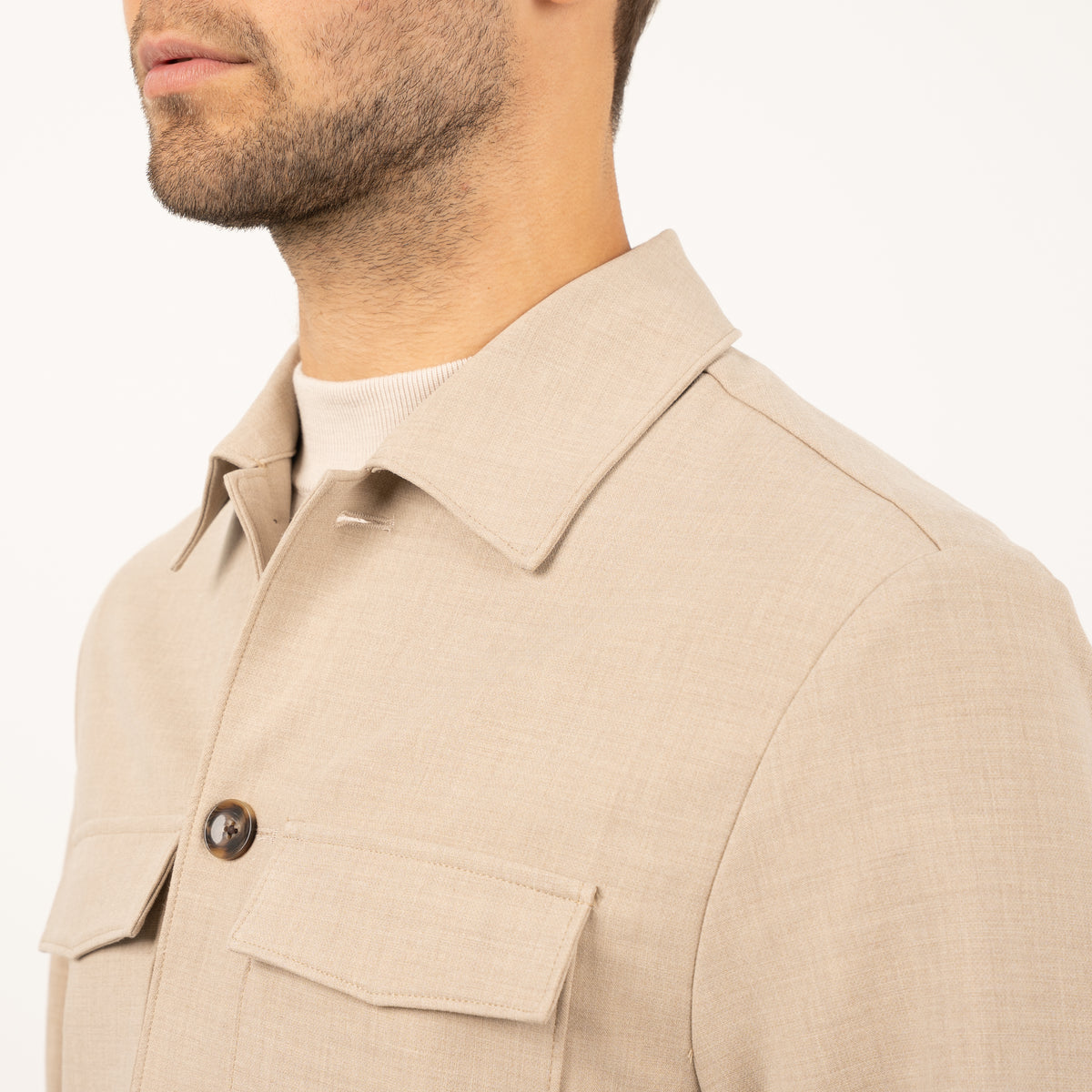 SEVEN DIALS Overshirt Beige | Ronan