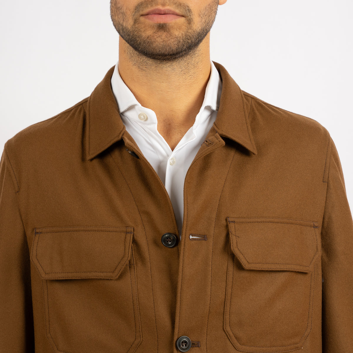 L.B.M. 1911 Overshirt Camel | Wool-Mix