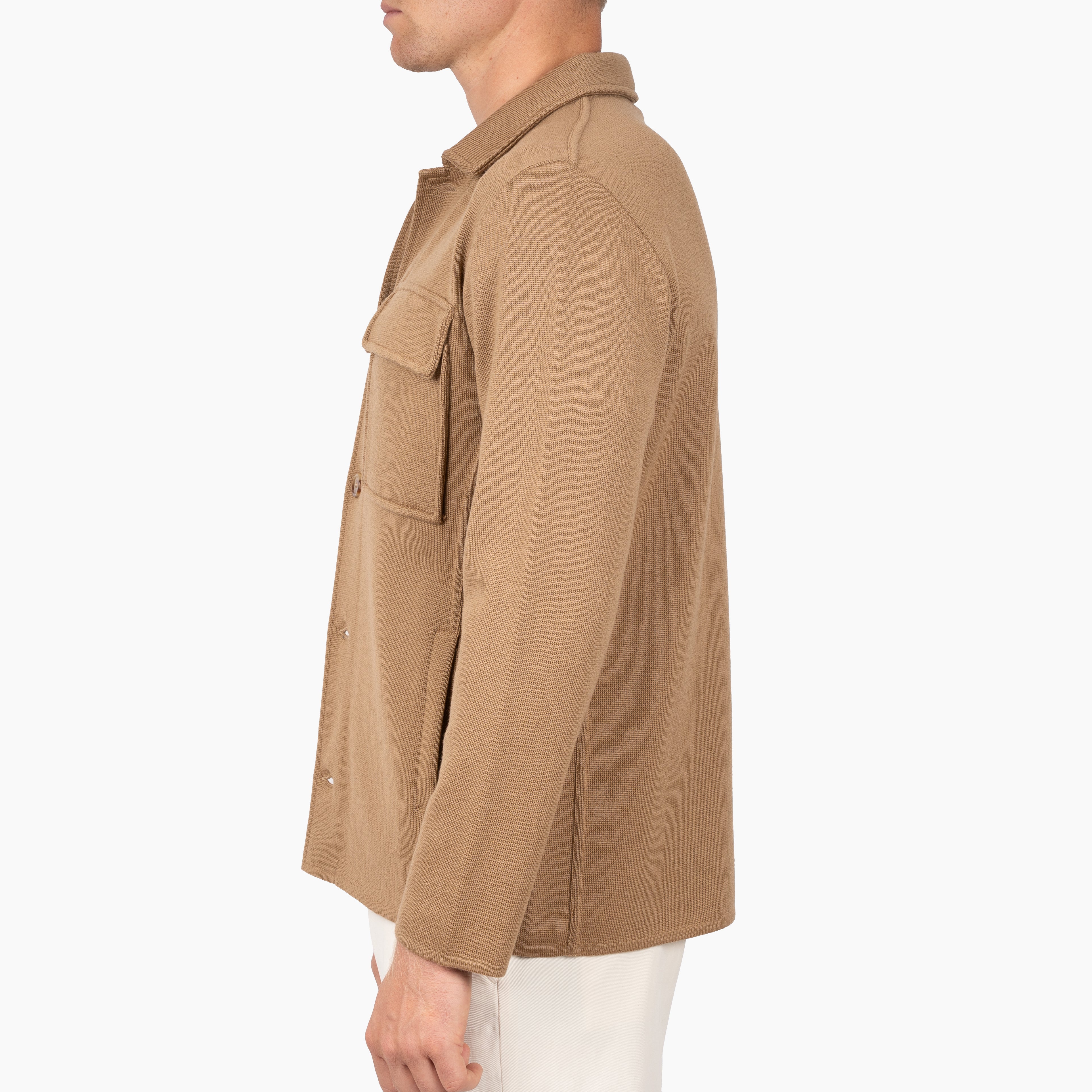 Lardini Gebreid Overshirt Camel