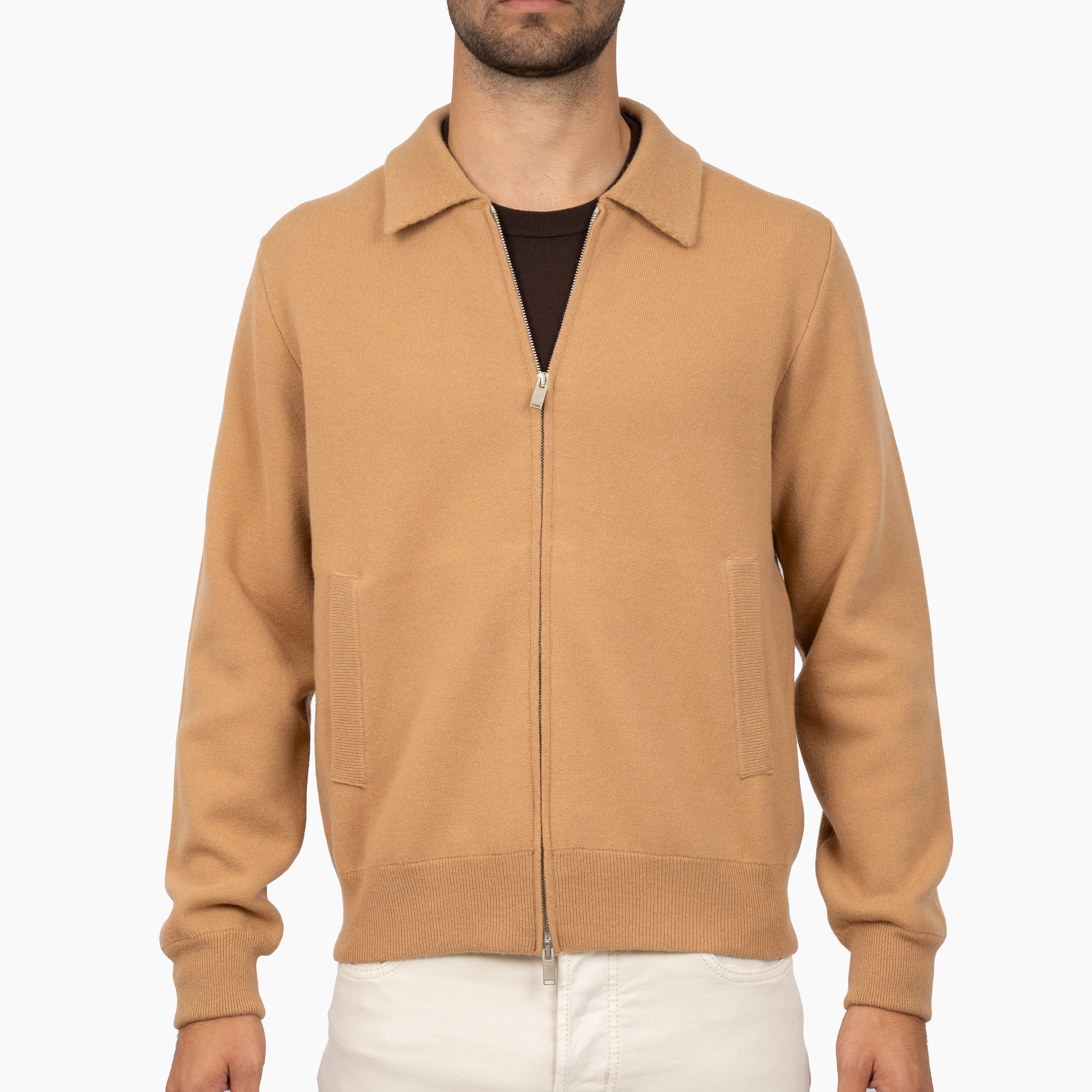 Lardini Gebreid Vest Camel