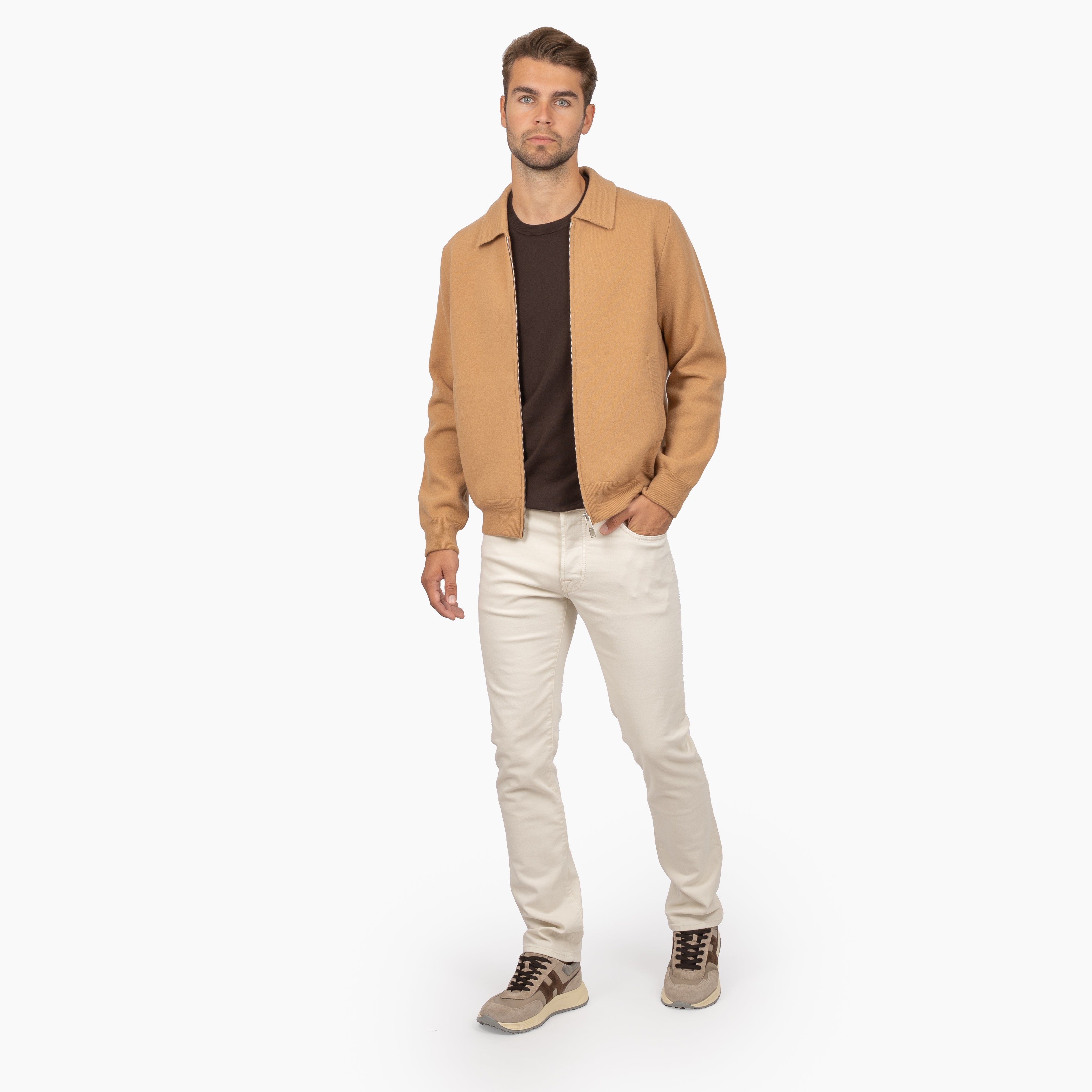 Lardini Gebreid Vest Camel