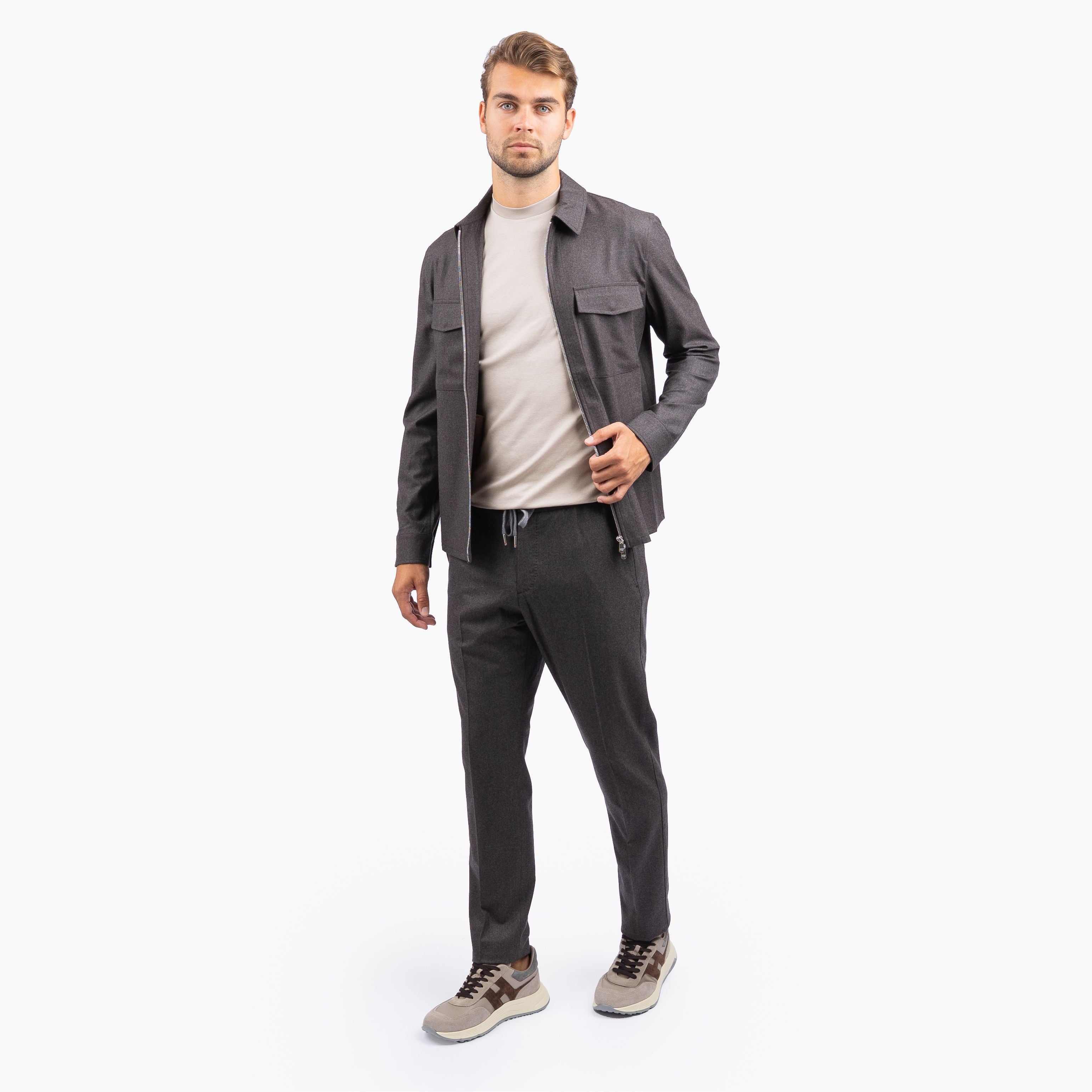Marco Pescarolo Overshirt Bruin | Urus Cashmere
