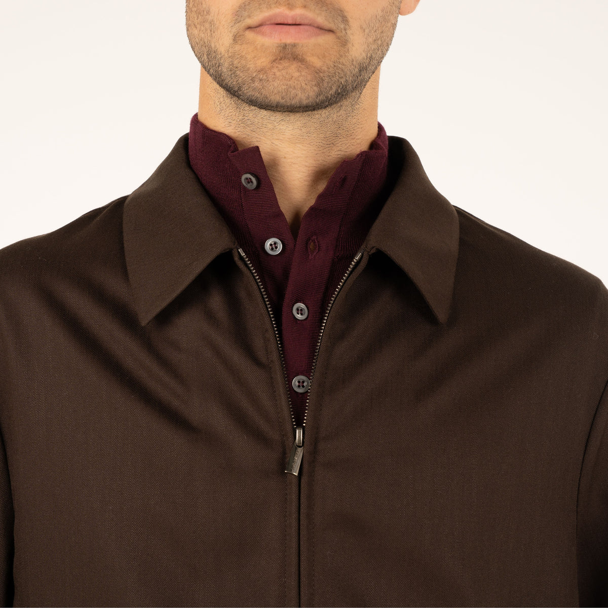 Berwich Overshirt met Rits Bruin | J-Easy