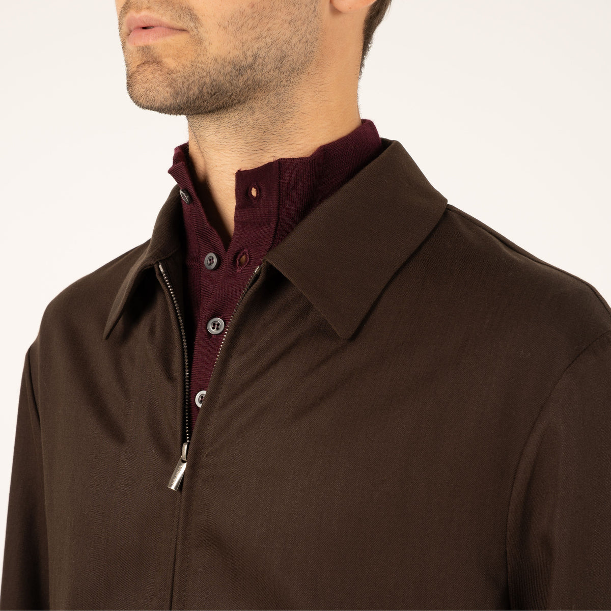 Berwich Overshirt met Rits Bruin | J-Easy