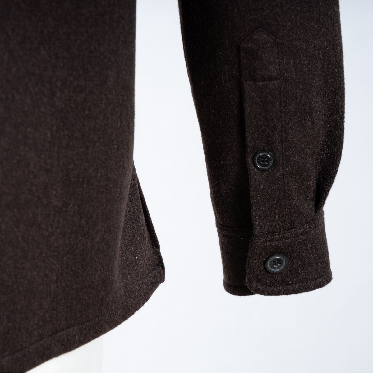 Paul & Shark Cashmere Overshirt Bruin | Loro Piana Green Storm System®