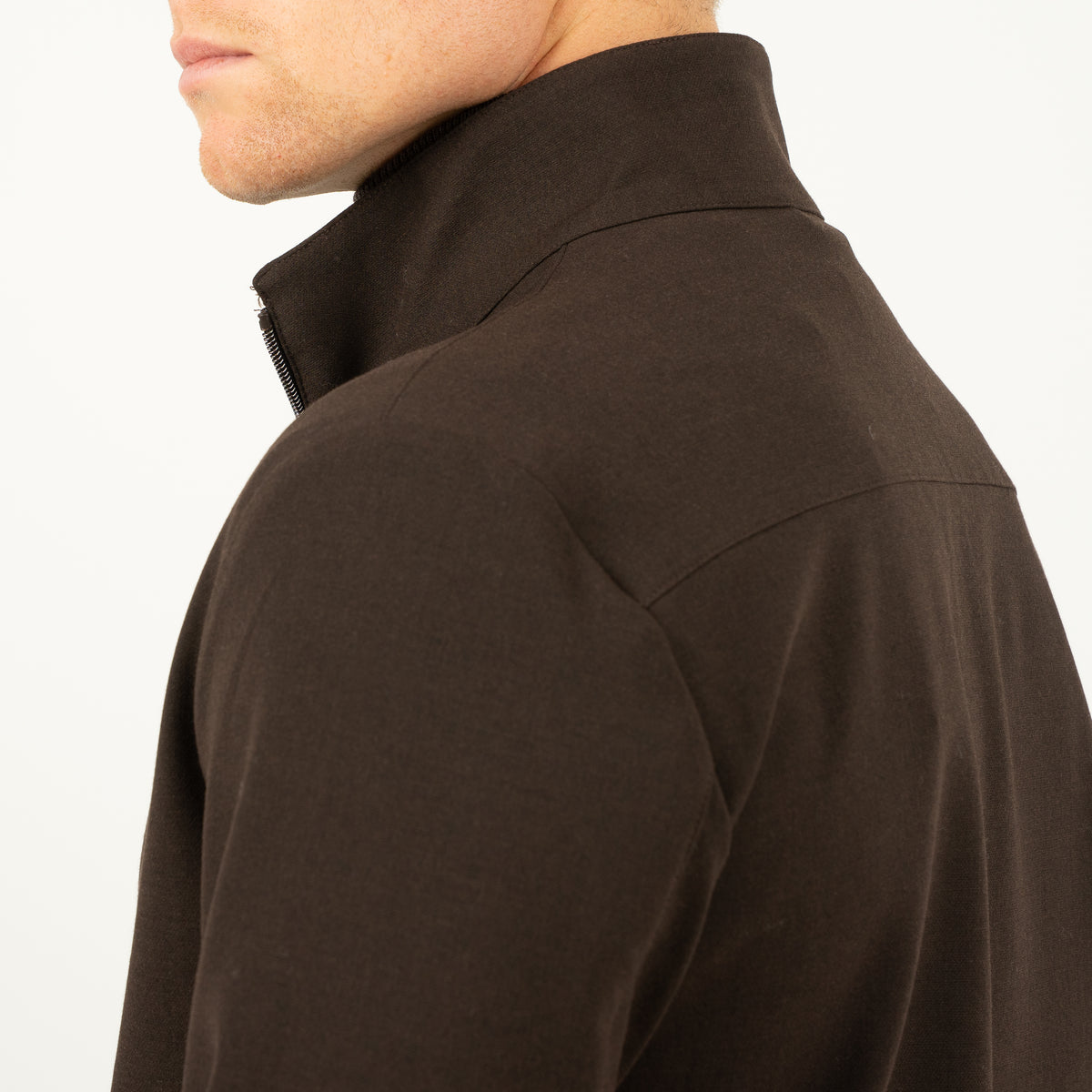 SEVEN DIALS Overshirt met Rits Bruin | Medan
