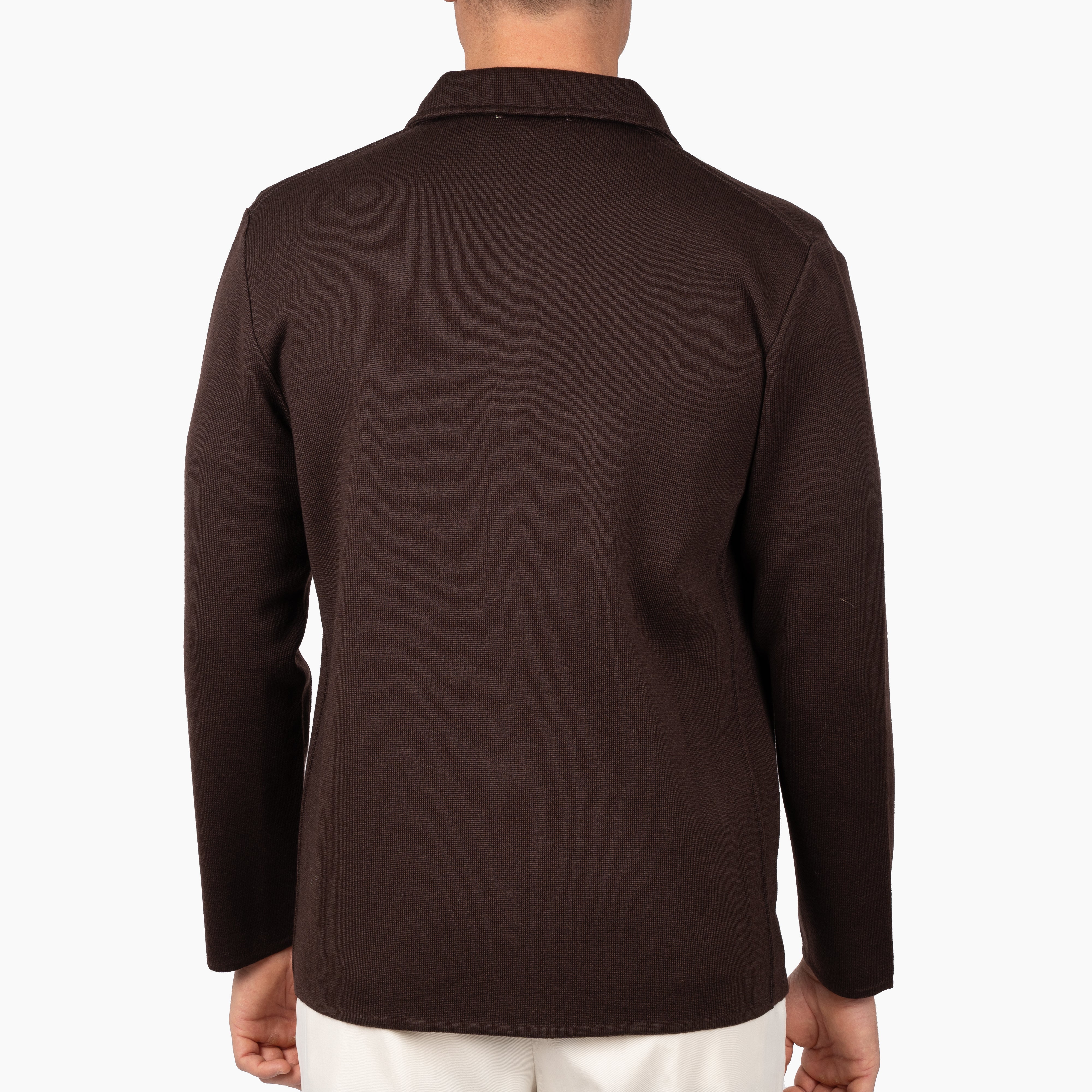 Lardini Gebreid Overshirt Bruin