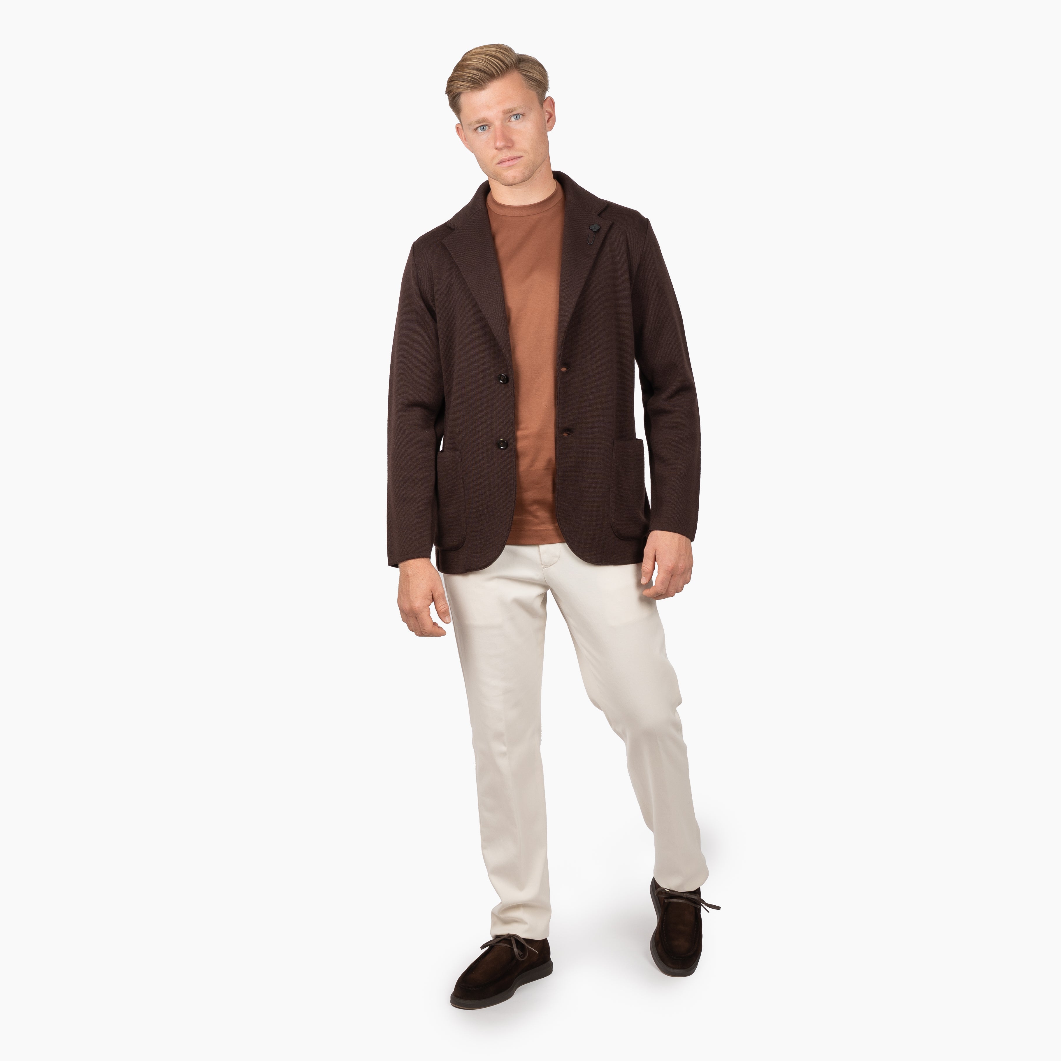 Lardini Gebreid Colbert Bruin