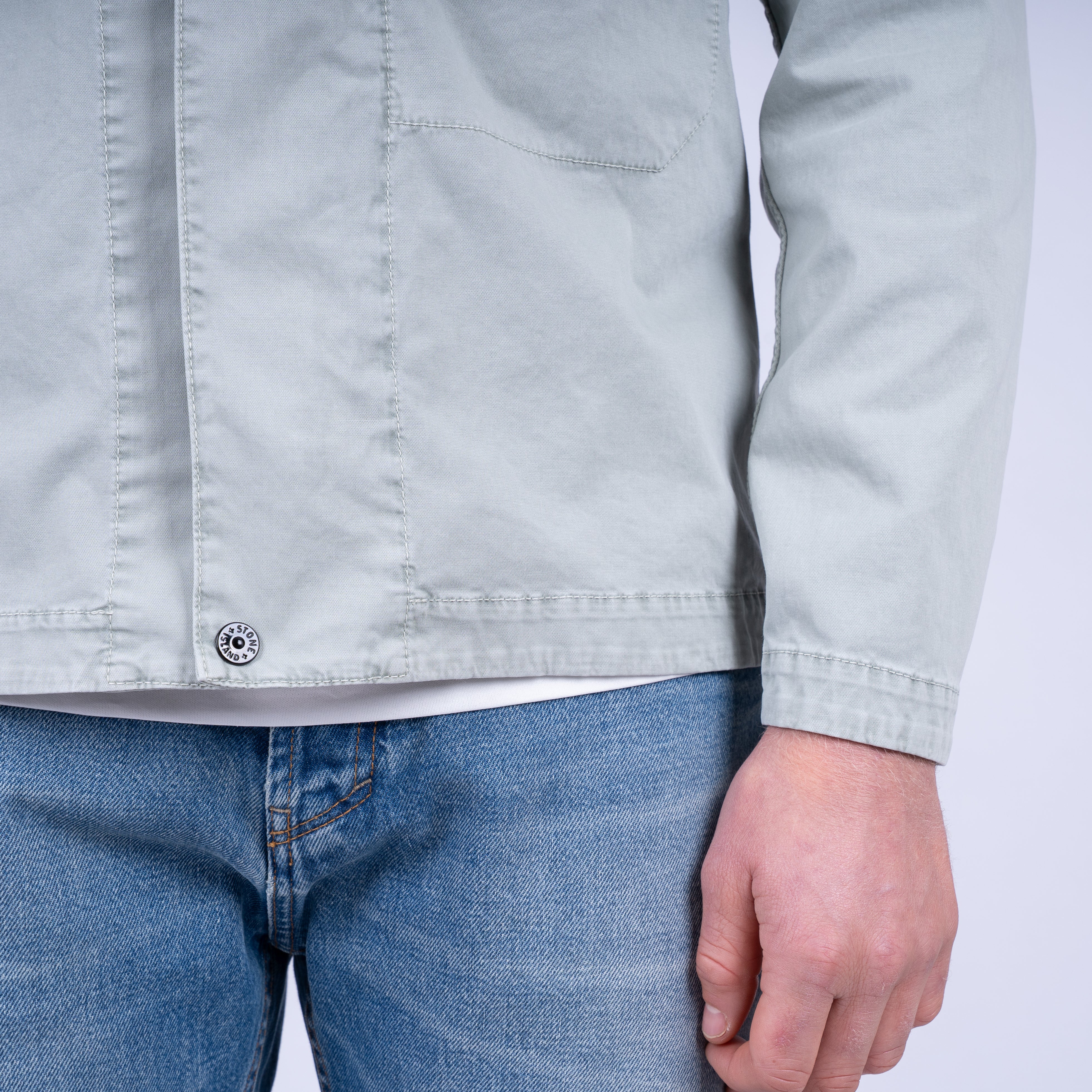 Stone Island Overshirt Mintgroen | 'OLD' Effect