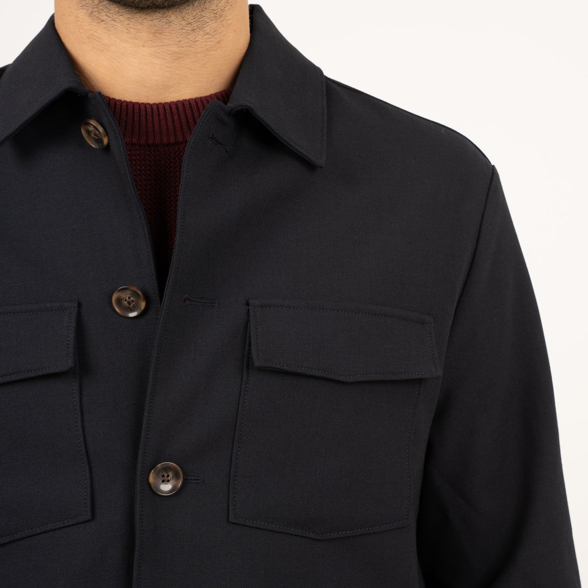 SEVEN DIALS Overshirt Blauw | Ronan