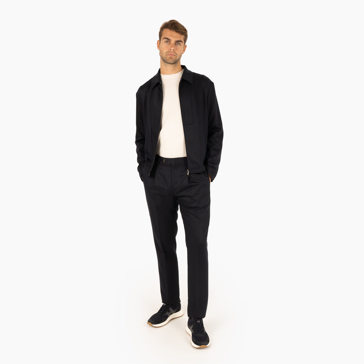Berwich Overshirt met Rits Blauw | J-Easy