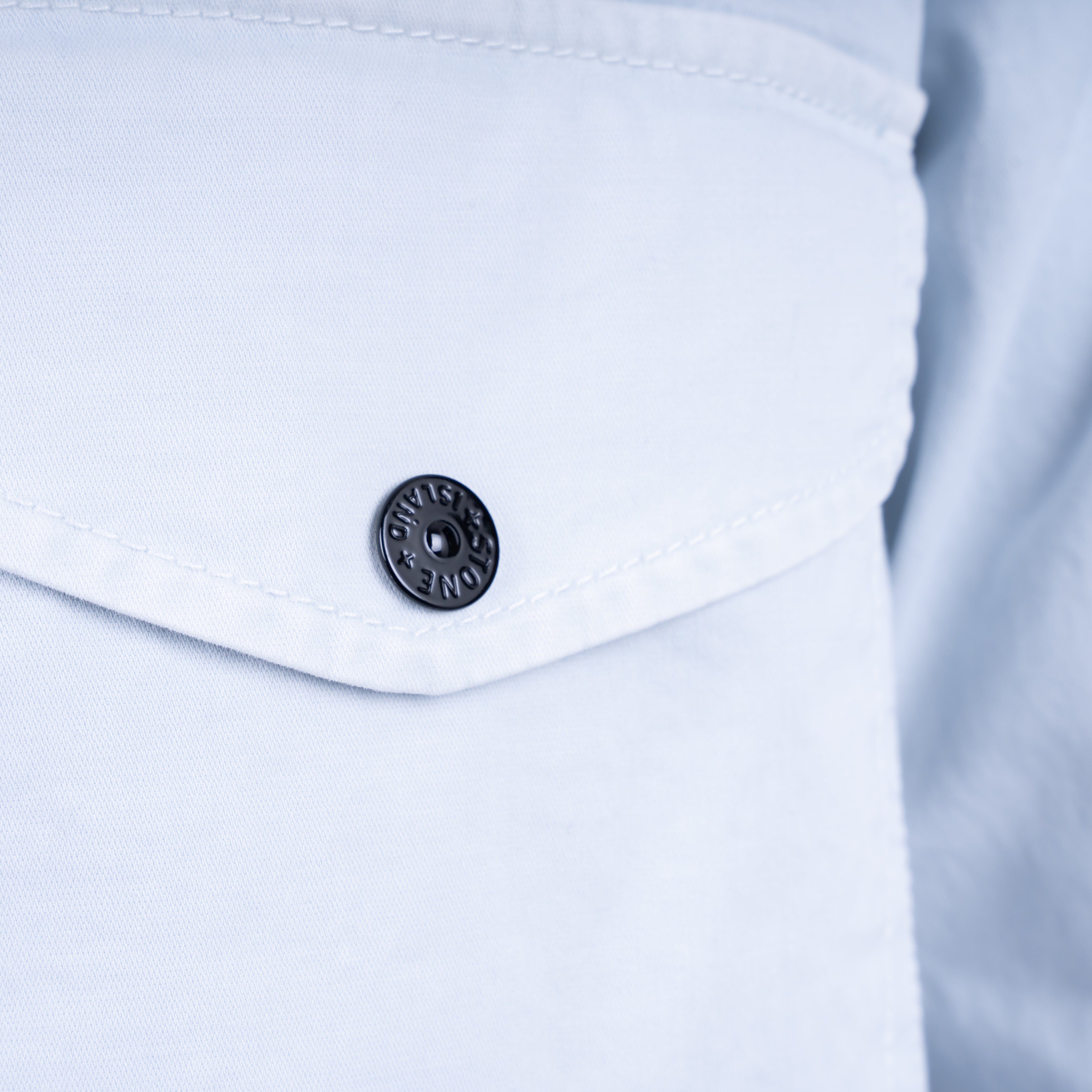 Stone Island Overshirt Lichtblauw | 'OLD' Effect
