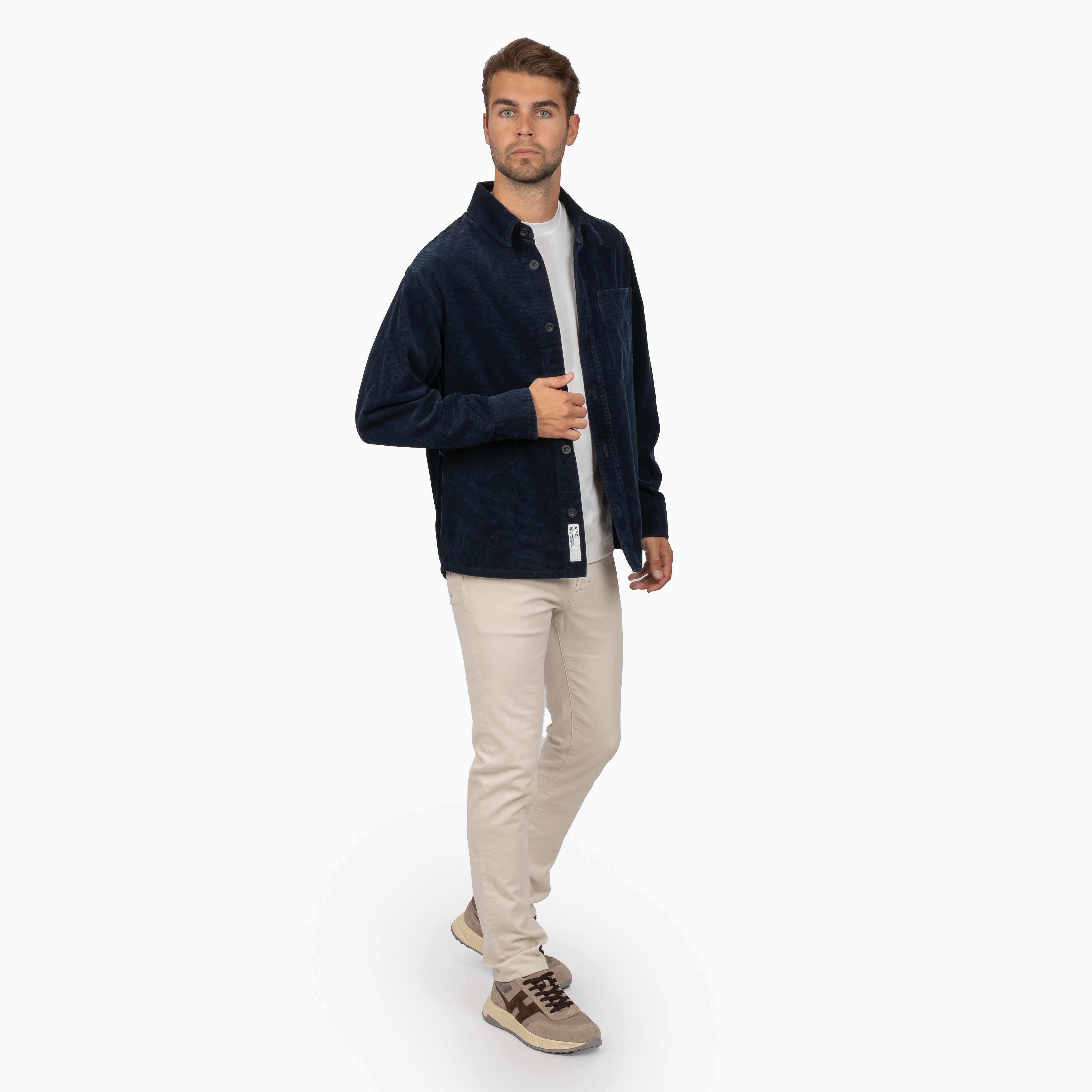 A.P.C. Overshirt Corduroy Blauw | Surchemise