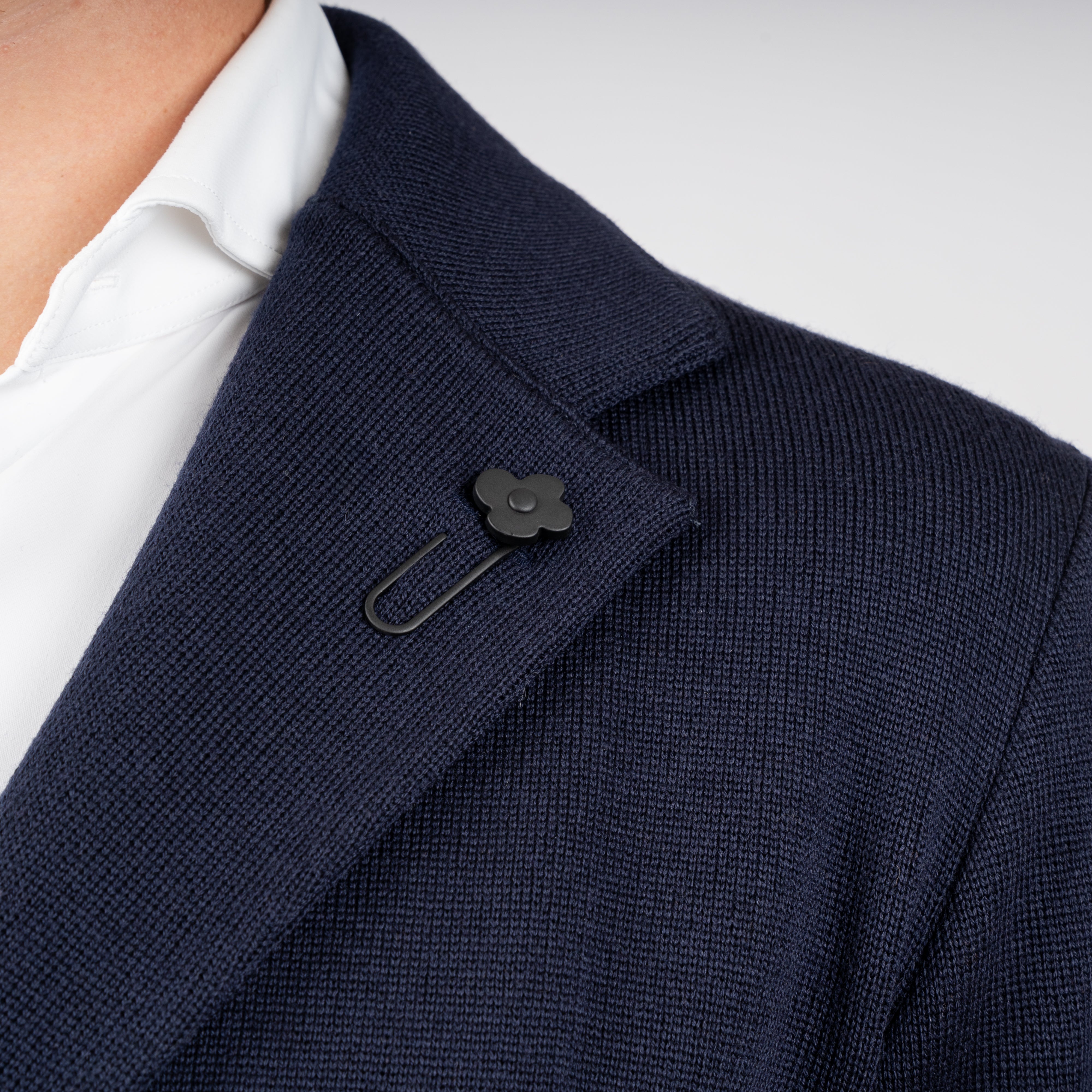 Lardini Gebreid Colbert Blauw