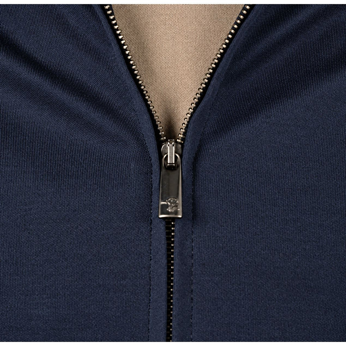 Valenza Overshirt met Rits Blauw | Interlock Supima
